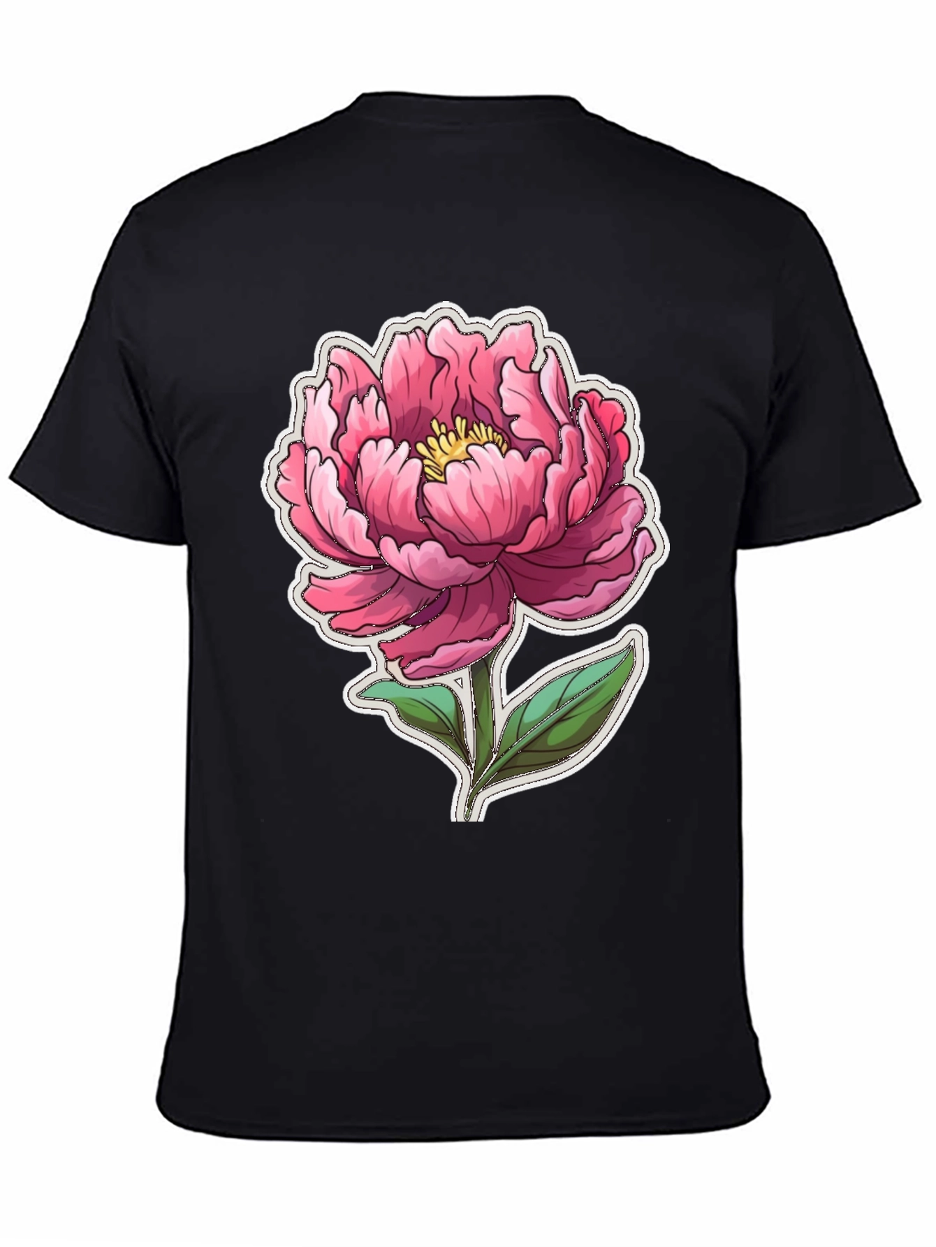 Floral Graphic Tee - Pink Peony Design