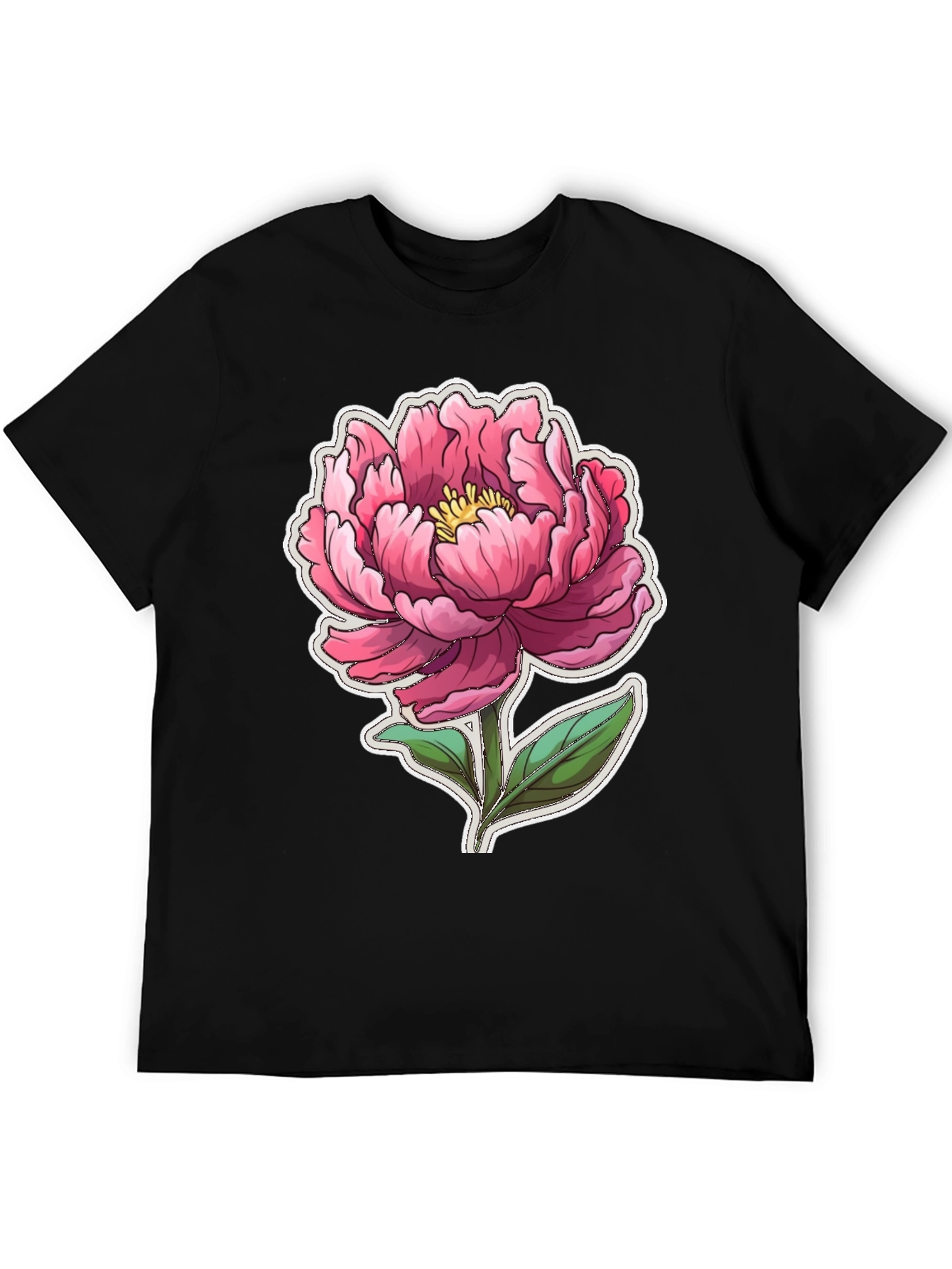 Floral Graphic Tee - Pink Peony Design