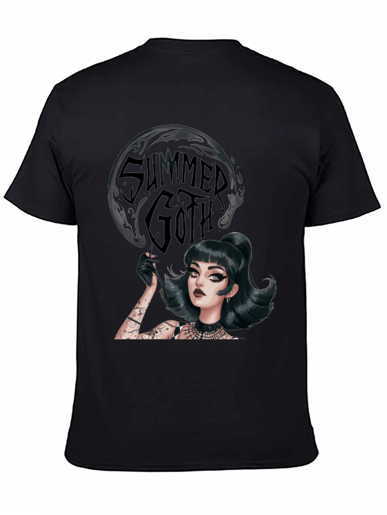 Summer Goth Tee - Dark Aesthetic Graphic T-Shirt