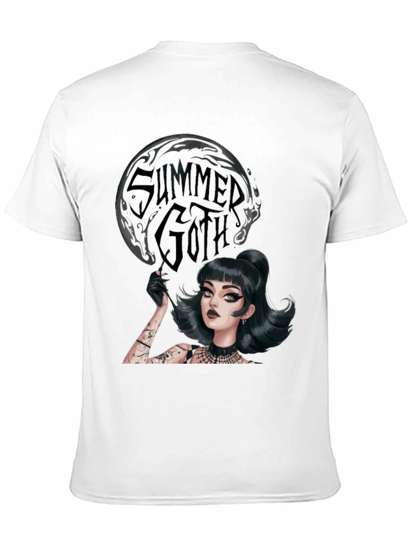 Summer Goth Tee - Dark Aesthetic Graphic T-Shirt