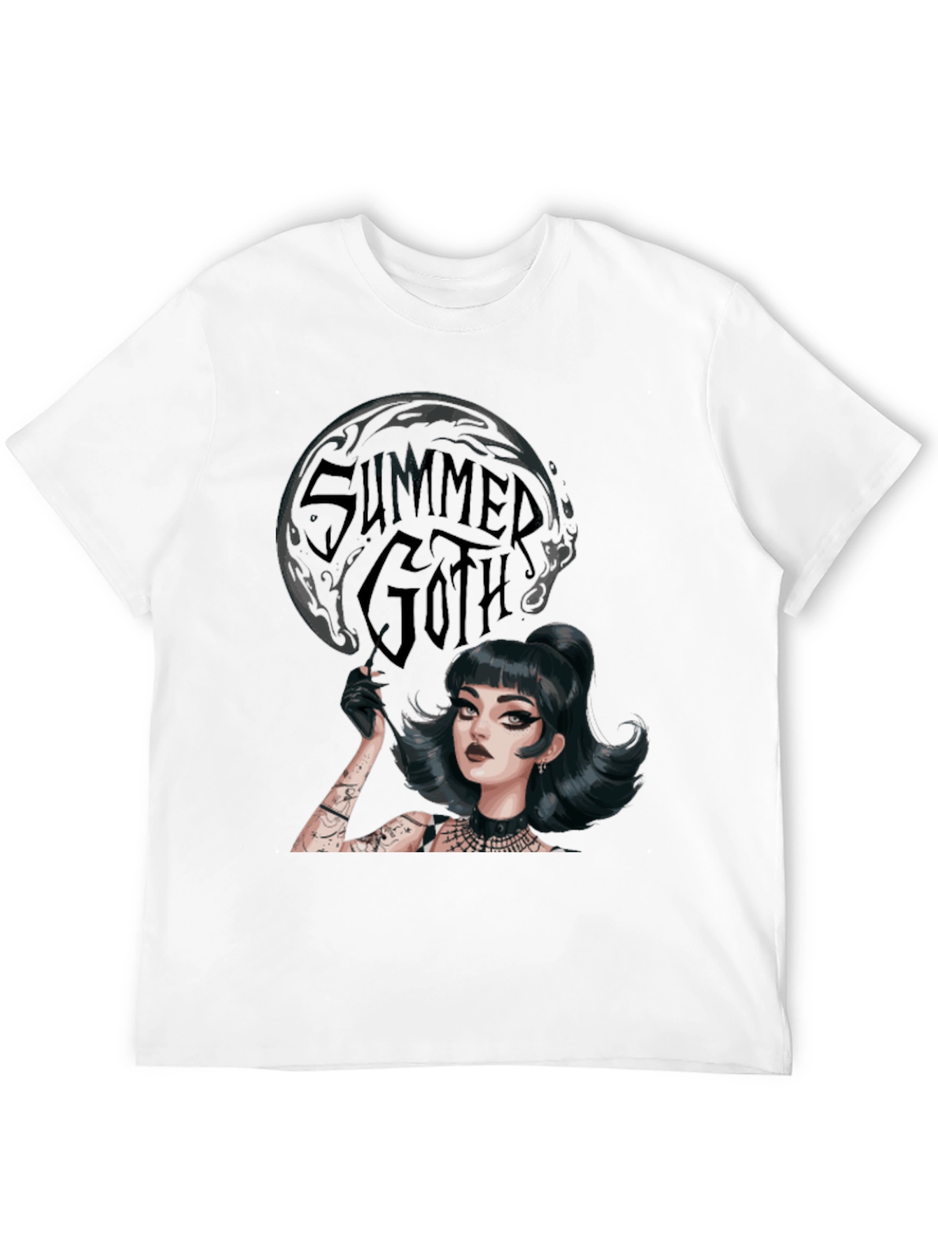 Summer Goth Tee - Dark Aesthetic Graphic T-Shirt