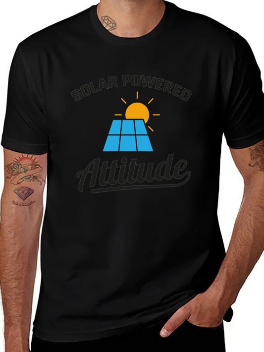 Solar Powered Attitude Graphic T-Shirt