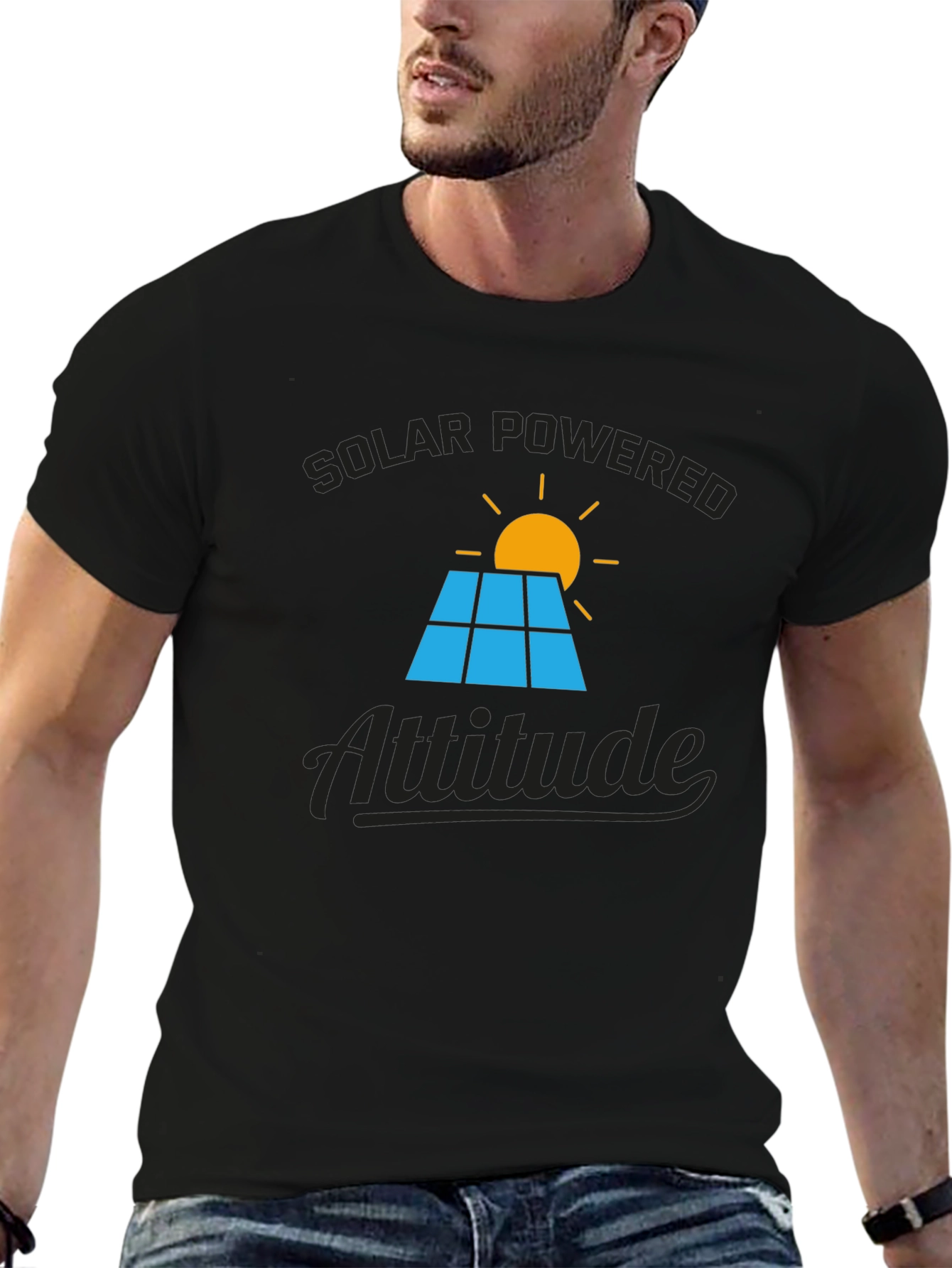 Solar Powered Attitude Graphic T-Shirt