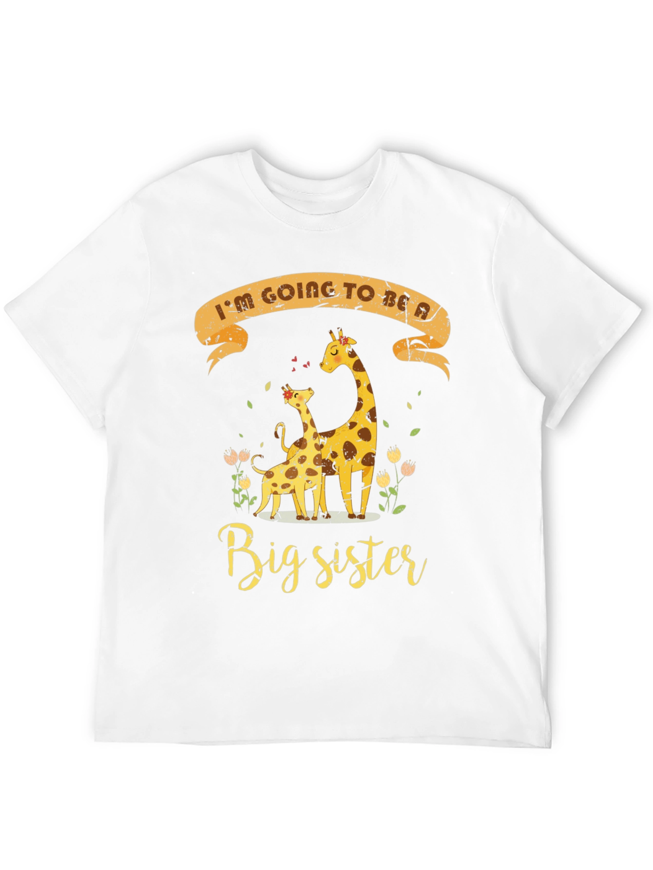 Big Sister Giraffe T-Shirt - Pregnancy Announcement