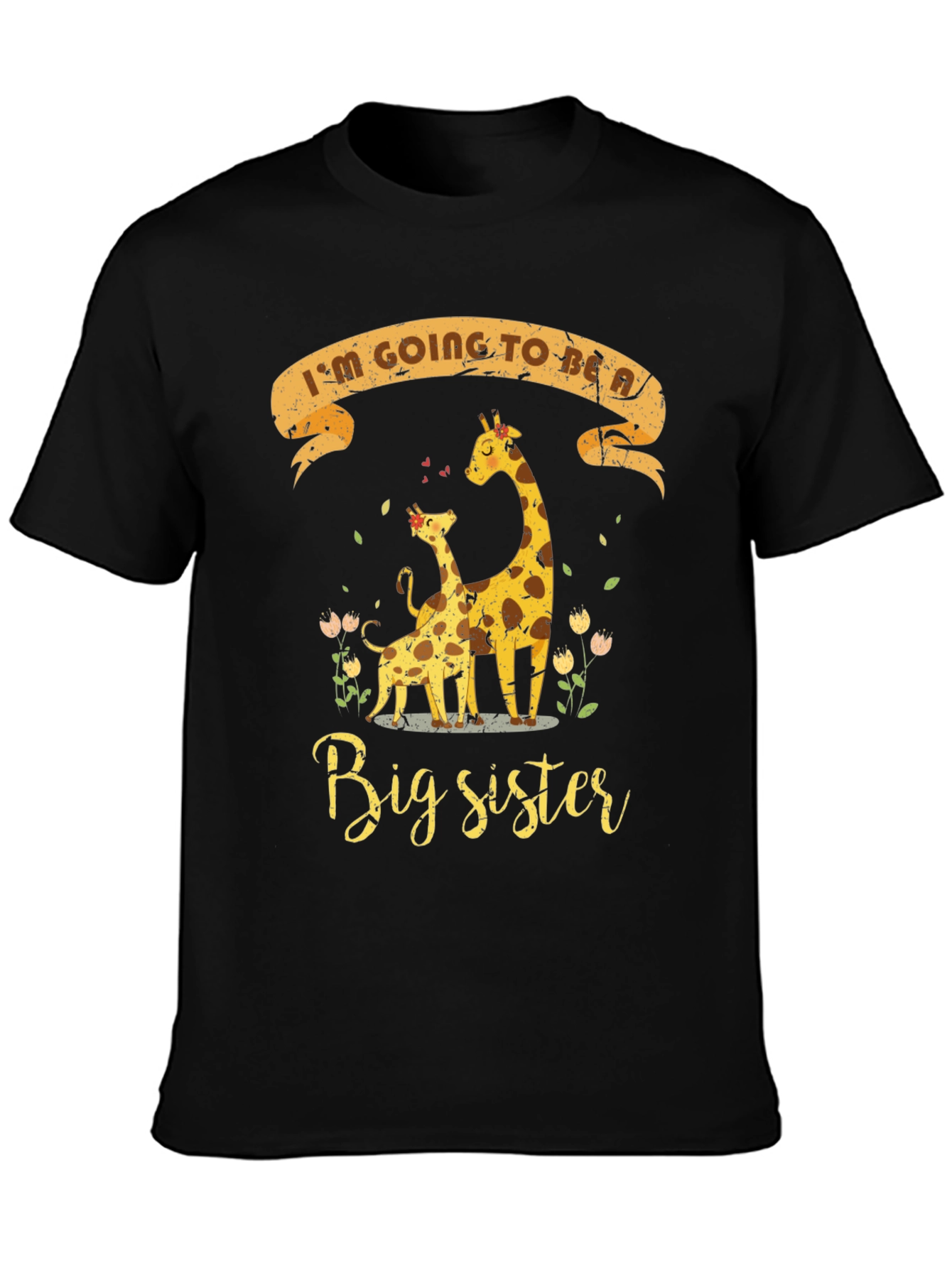 Big Sister Giraffe T-Shirt - Pregnancy Announcement
