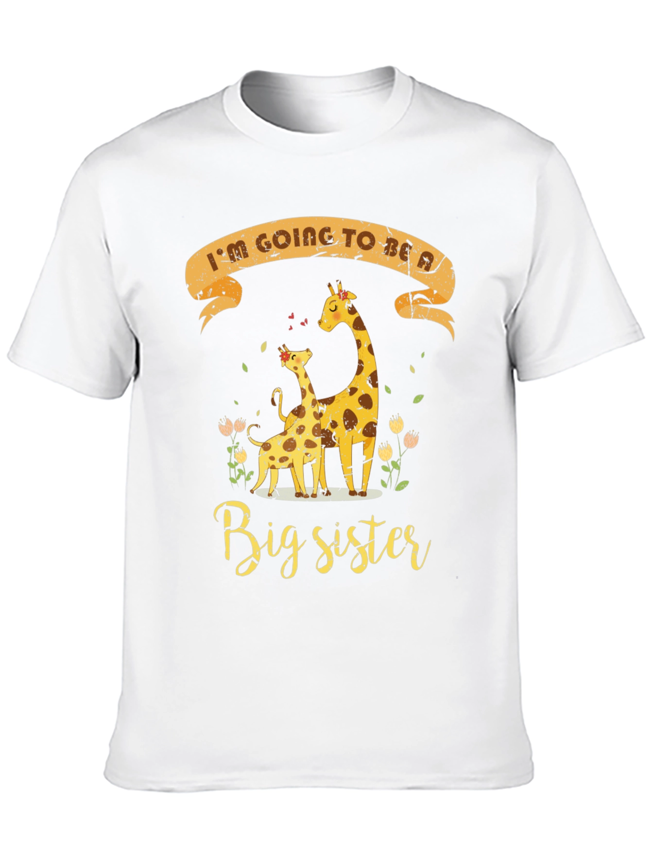 Big Sister Giraffe T-Shirt - Pregnancy Announcement