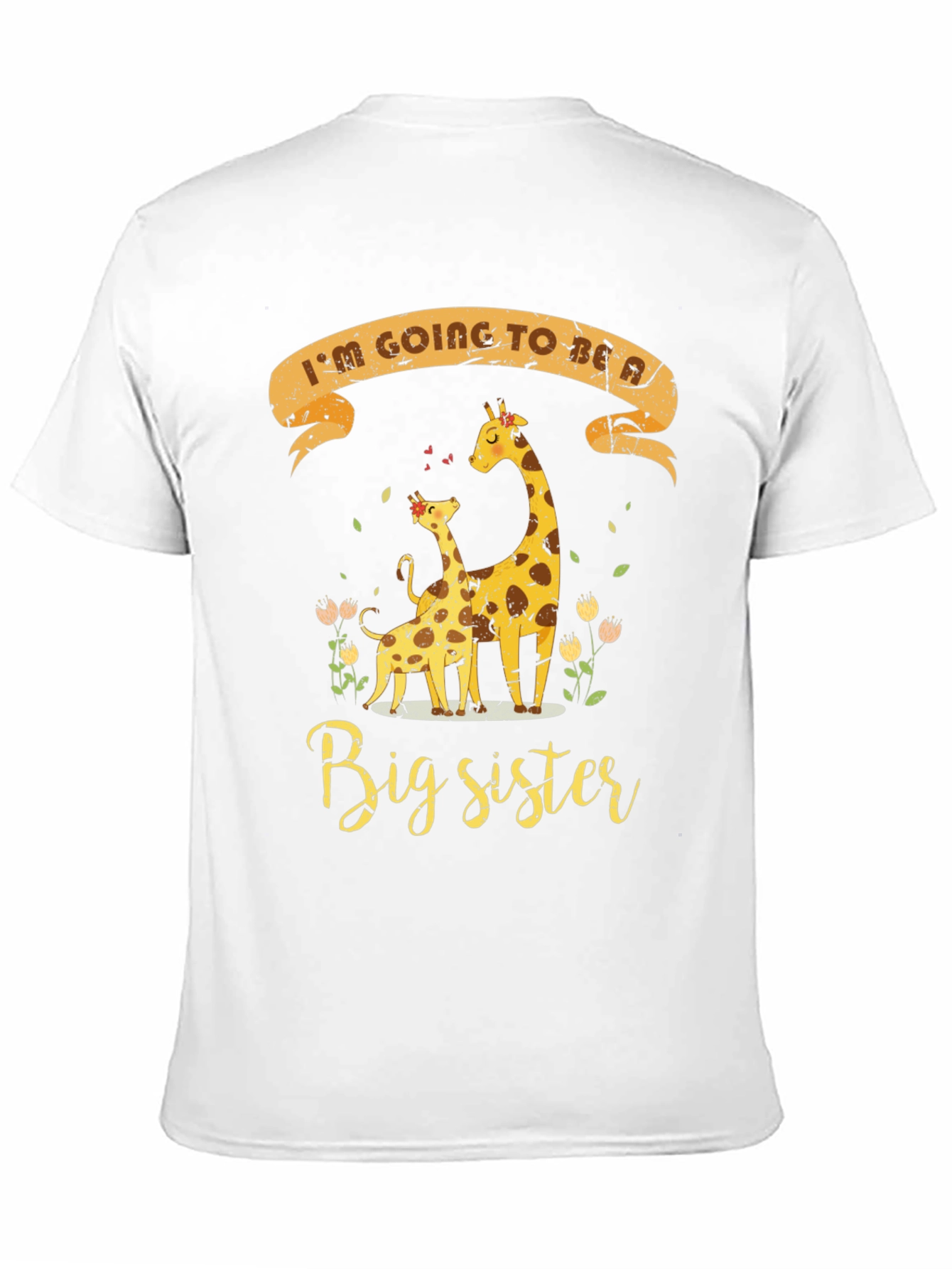 Big Sister Giraffe T-Shirt - Pregnancy Announcement