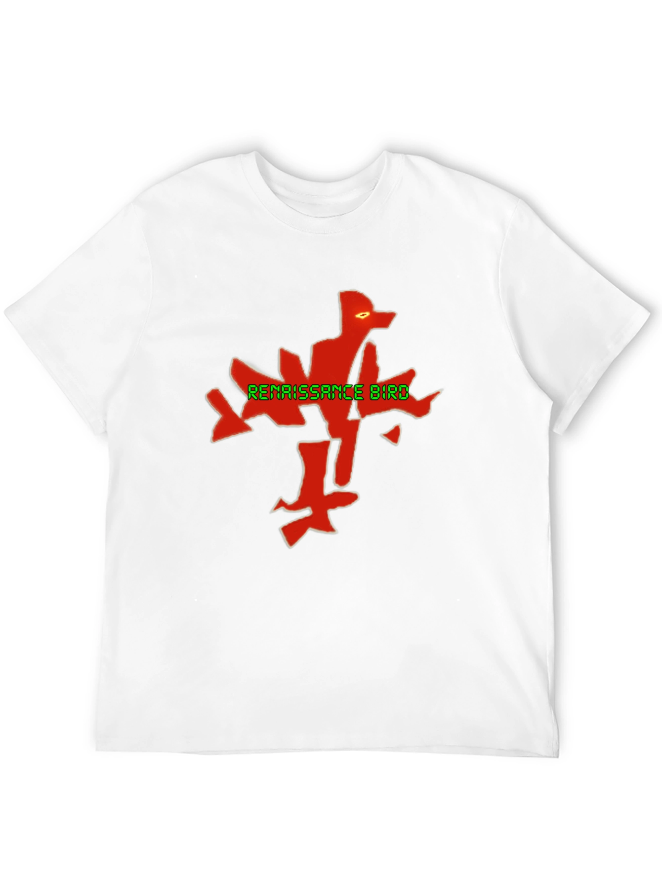 Renaissance Bird Graphic Tee - Black Cotton Blend
