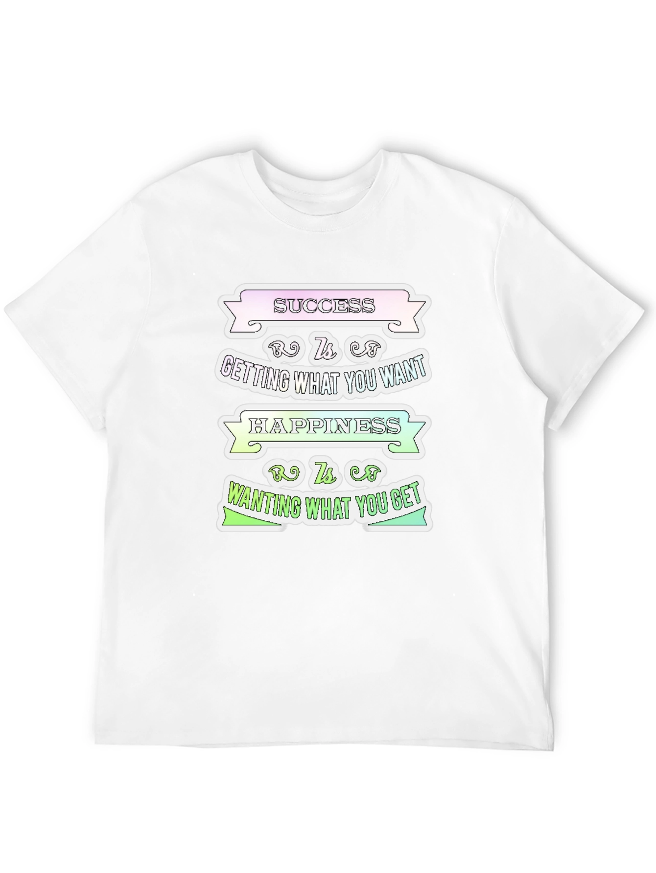 Success Happiness Mens T-Shirt - Inspirational Graphic Tee