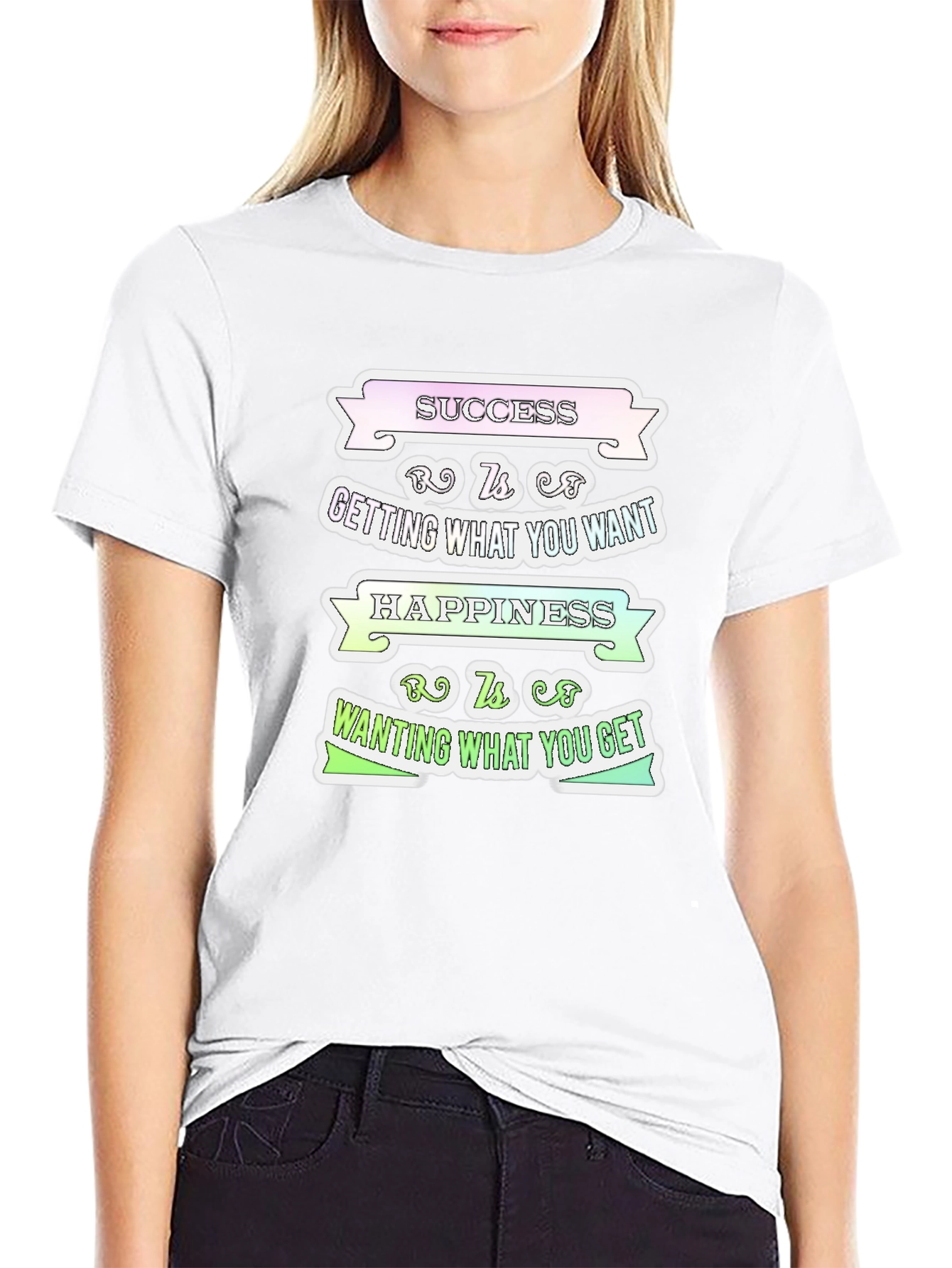 Success Happiness Mens T-Shirt - Inspirational Graphic Tee