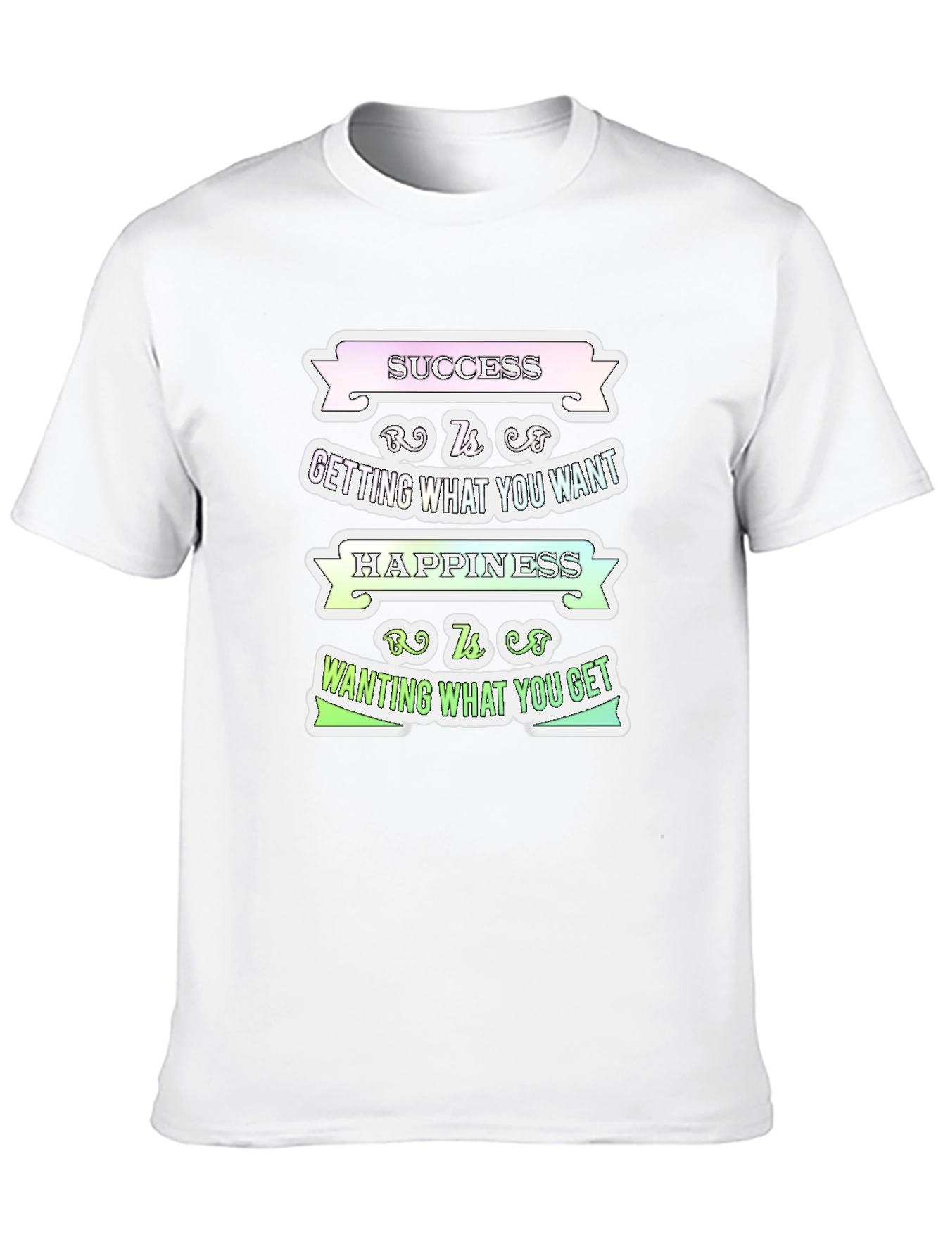Success Happiness Mens T-Shirt - Inspirational Graphic Tee