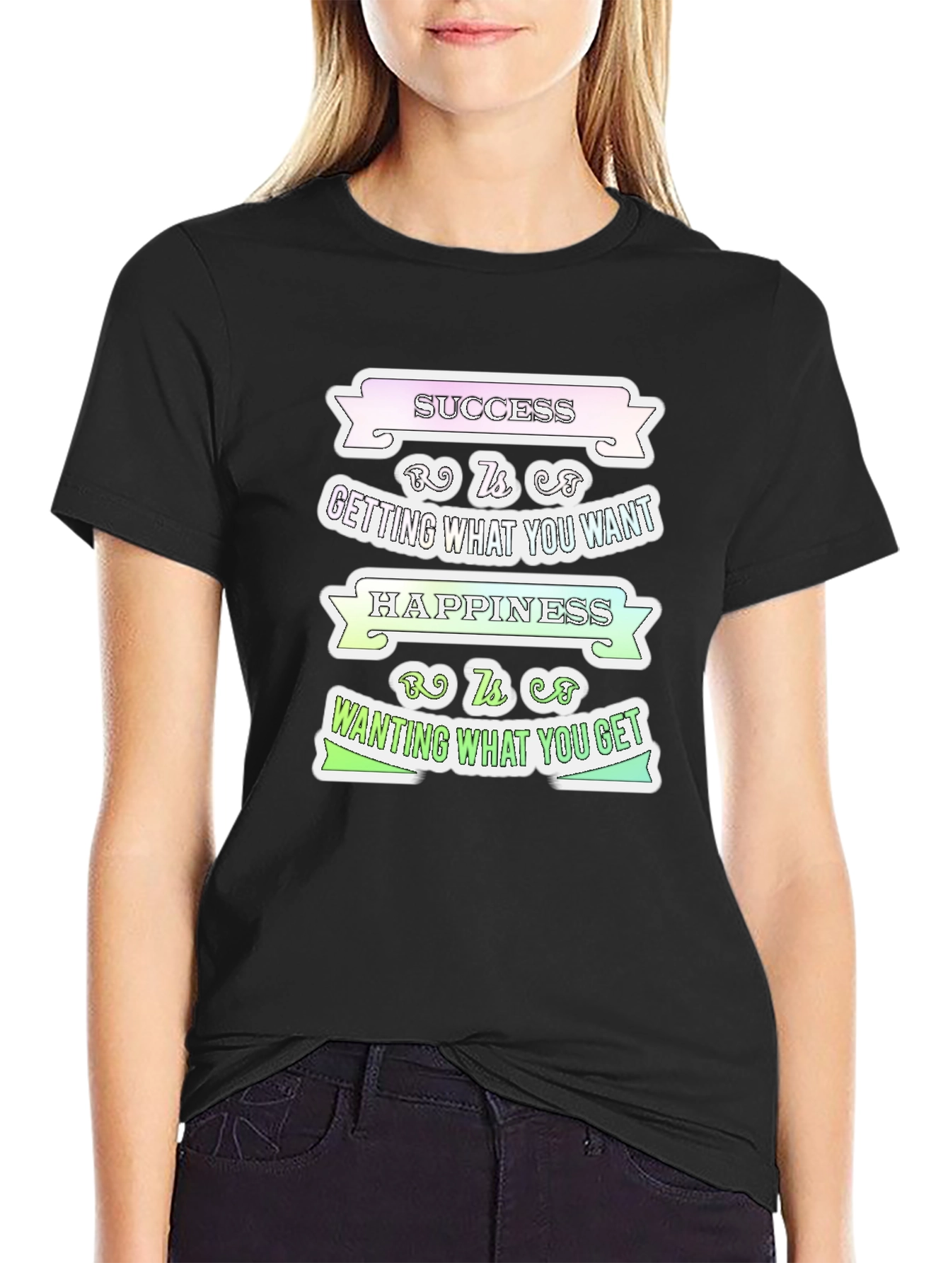 Success Happiness Mens T-Shirt - Inspirational Graphic Tee
