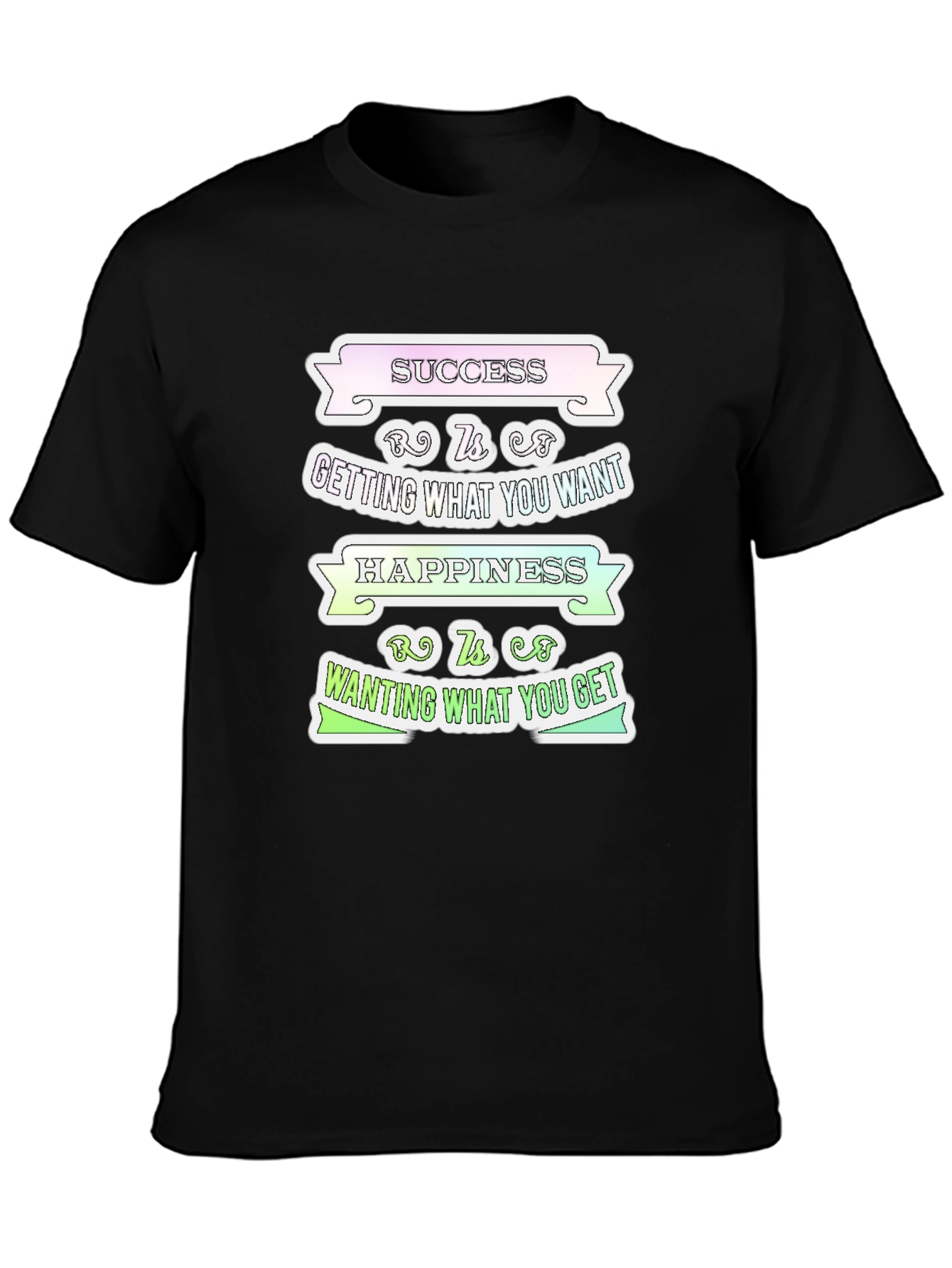 Success Happiness Mens T-Shirt - Inspirational Graphic Tee