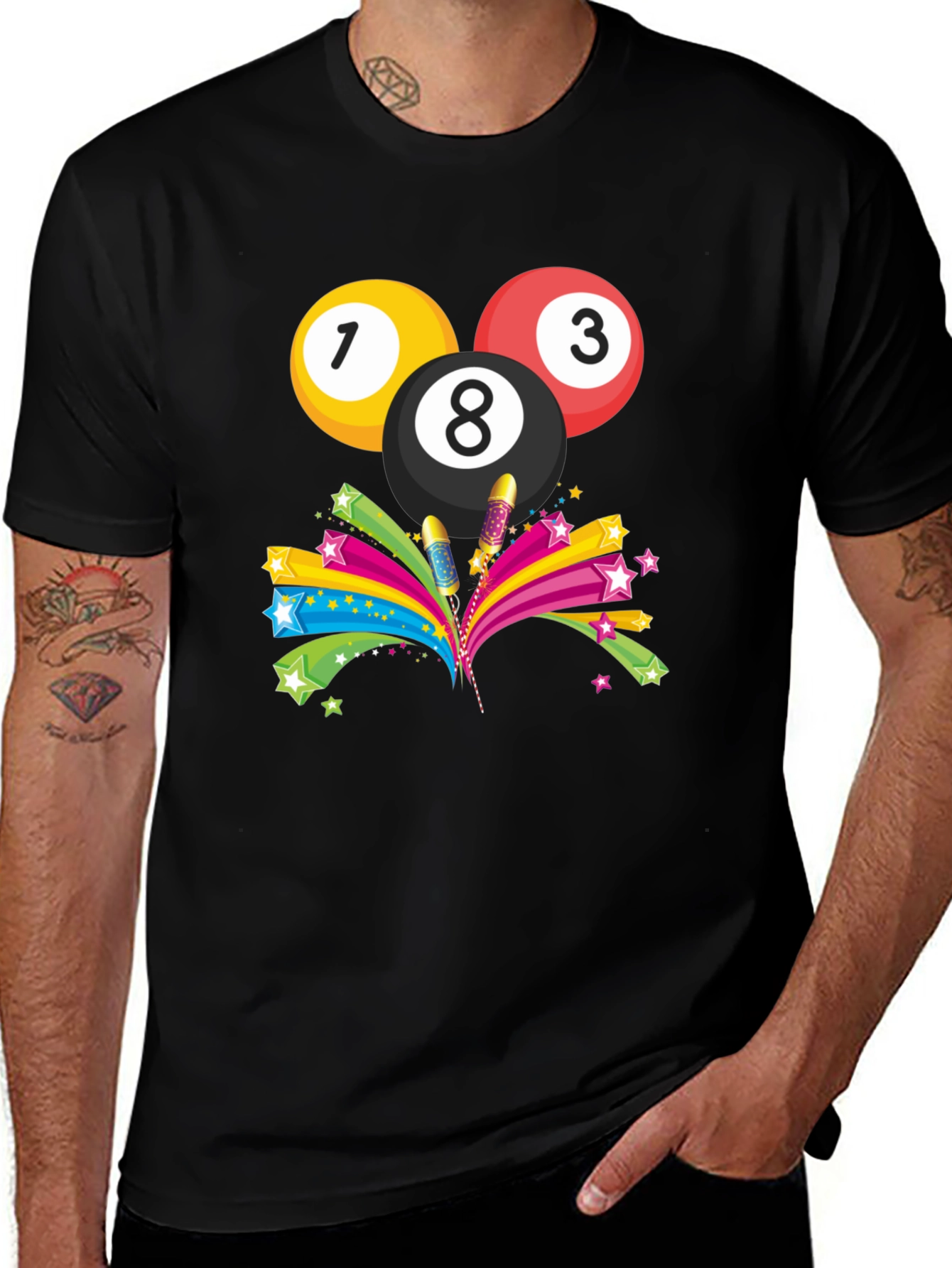 Billiards T-Shirt - Pool Balls Design