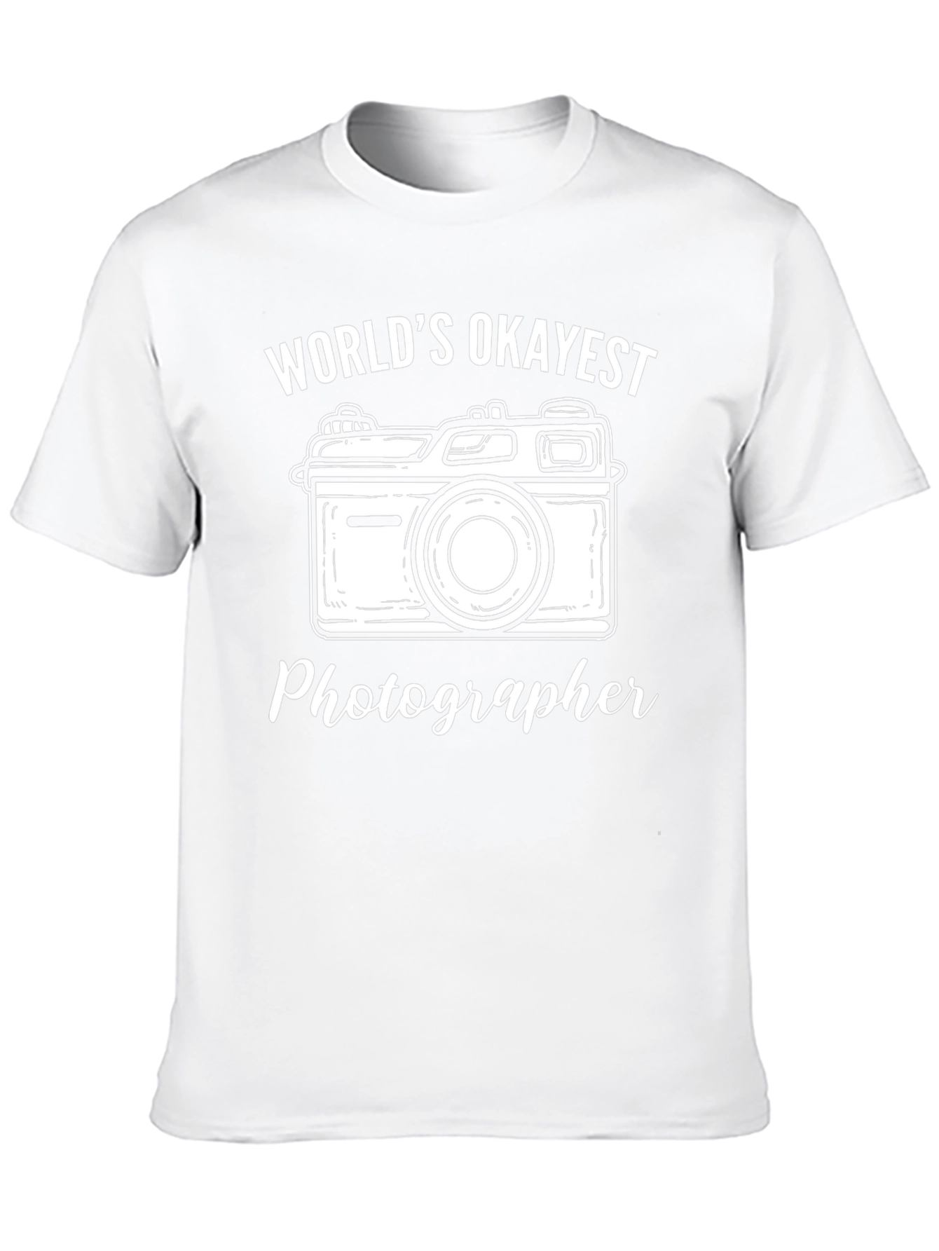 Worlds Okayest Photographer T-Shirt - Black
