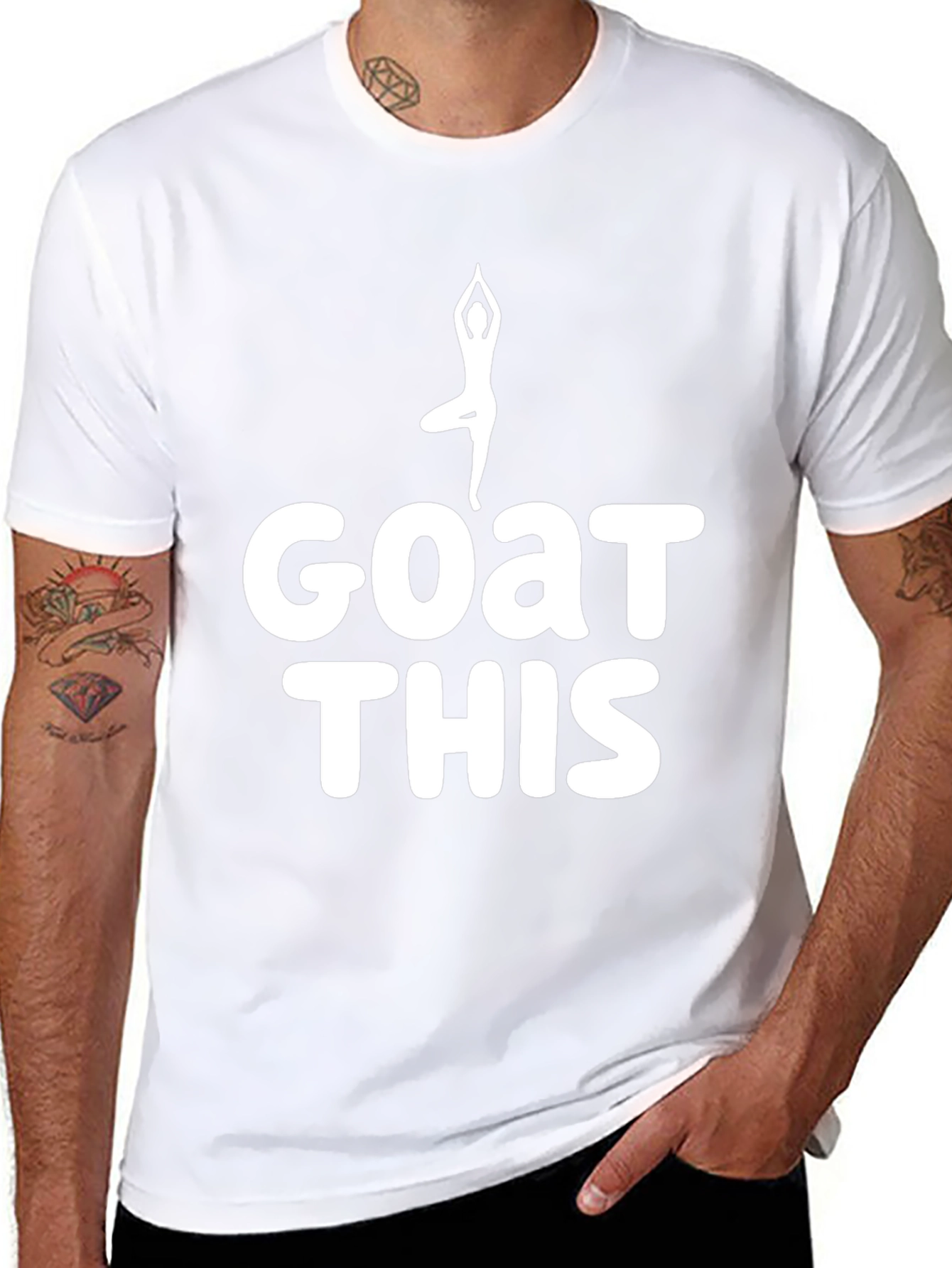 Goat Yoga Funny Black T-Shirt