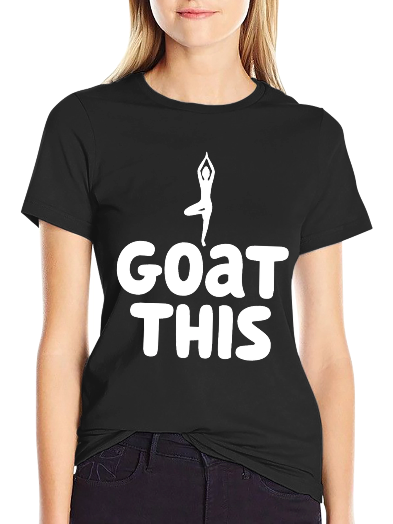Goat Yoga Funny Black T-Shirt