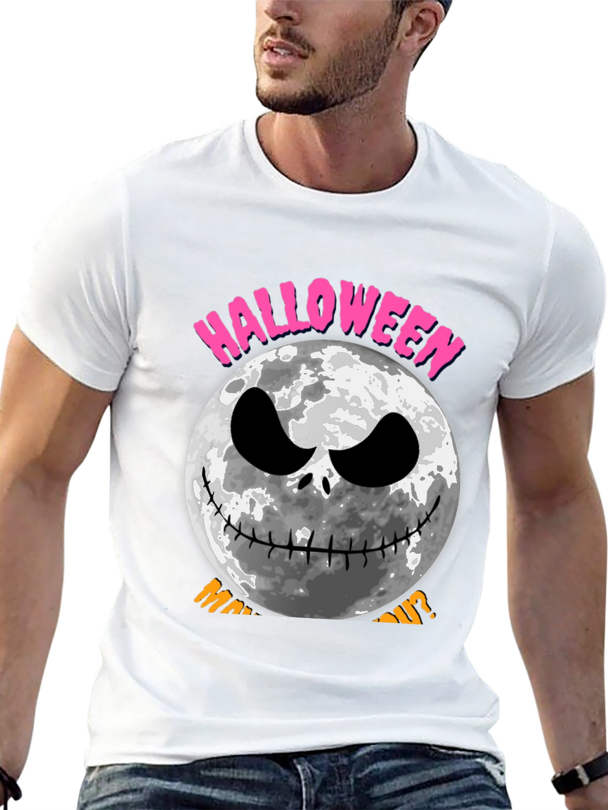 Halloween Moon Face T-Shirt