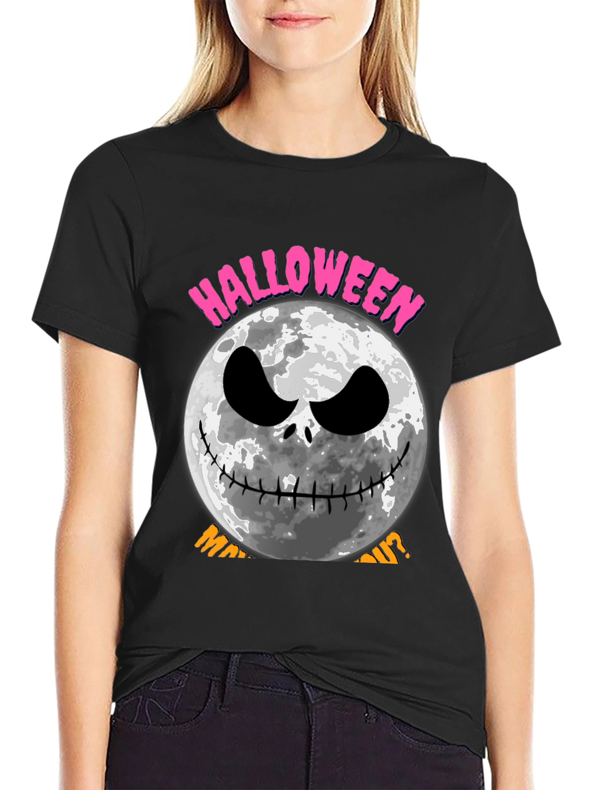 Halloween Moon Face T-Shirt