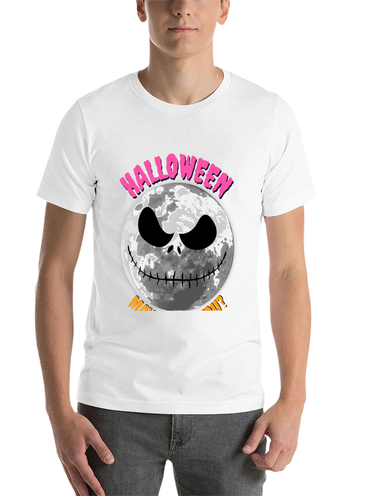 Halloween Moon Face T-Shirt