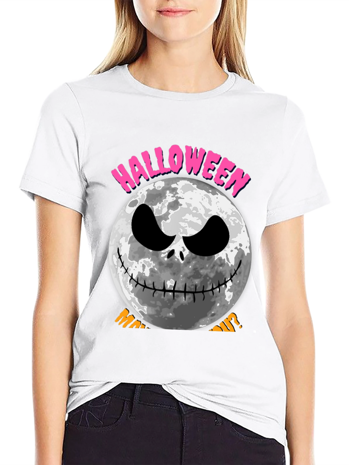 Halloween Moon Face T-Shirt