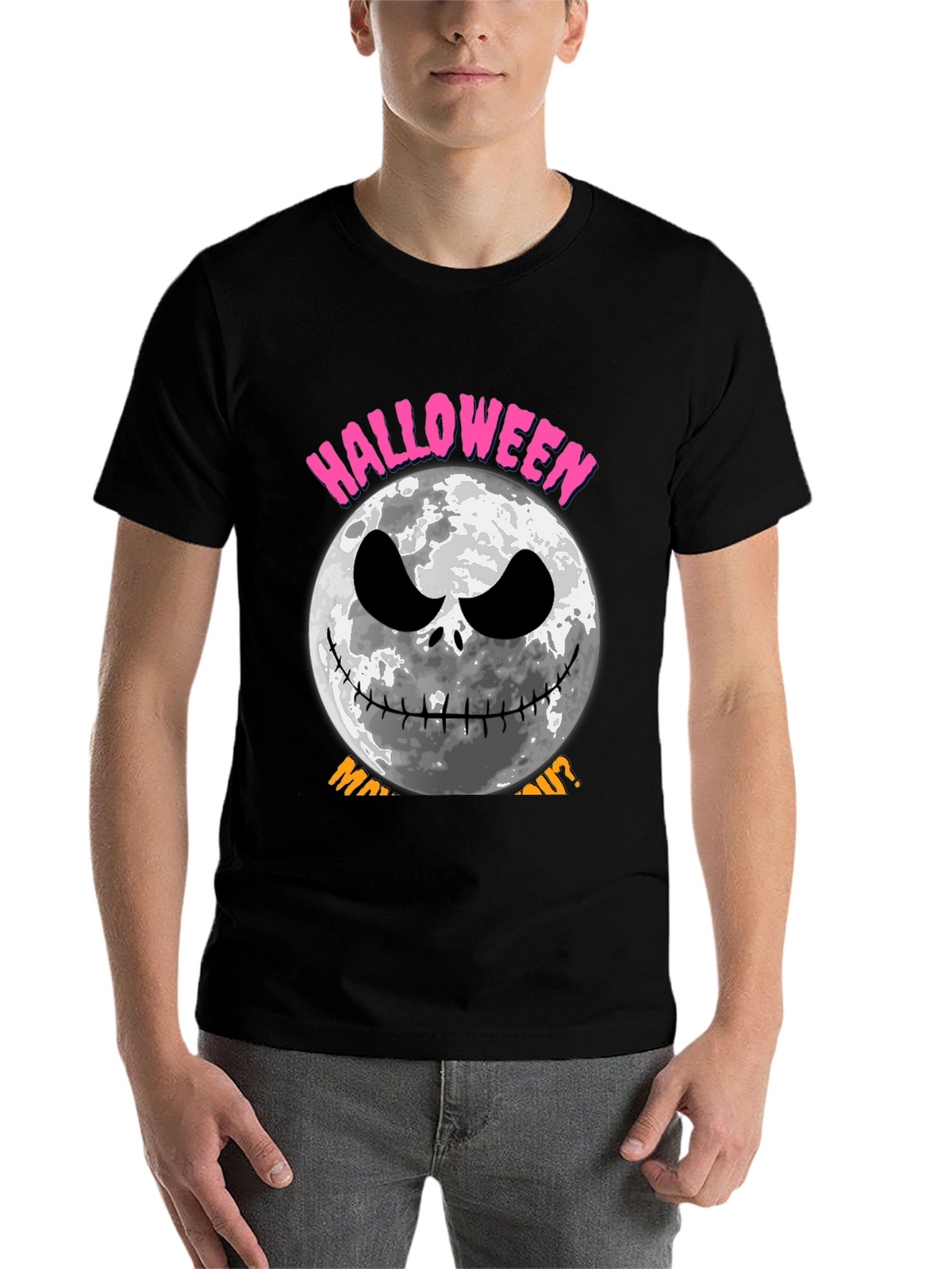 Halloween Moon Face T-Shirt