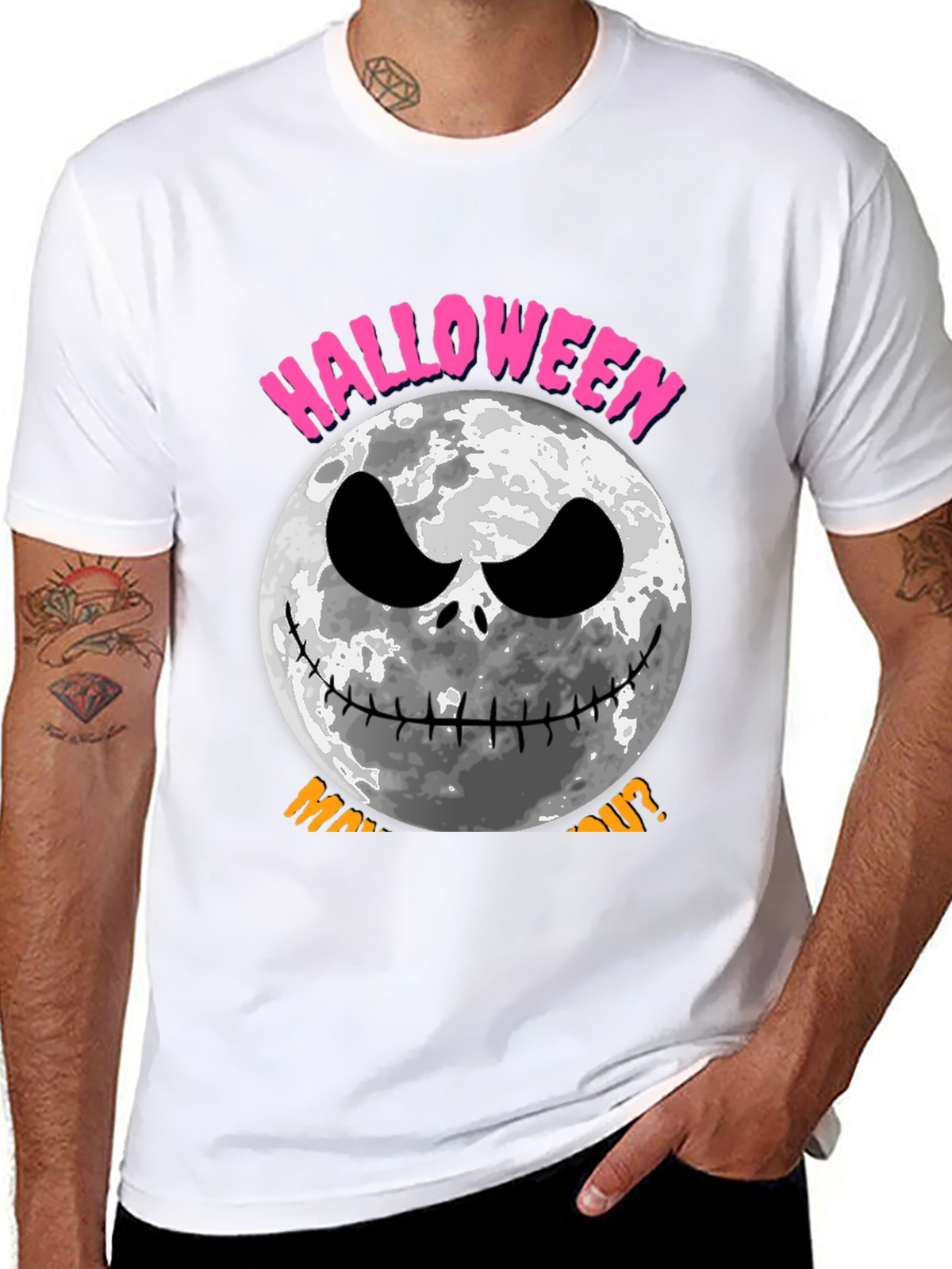 Halloween Moon Face T-Shirt
