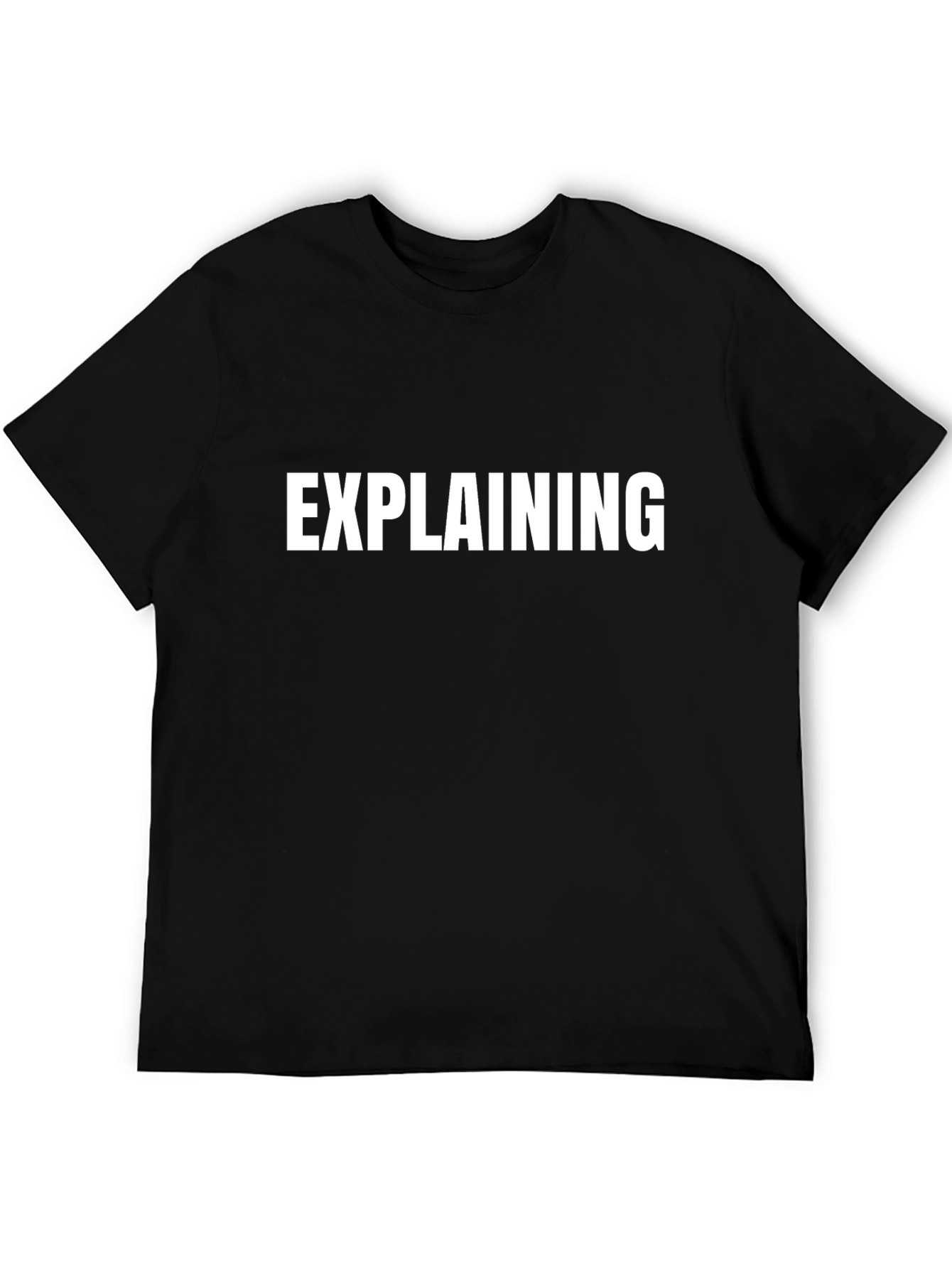 Explaining Black Graphic Tee Shirt