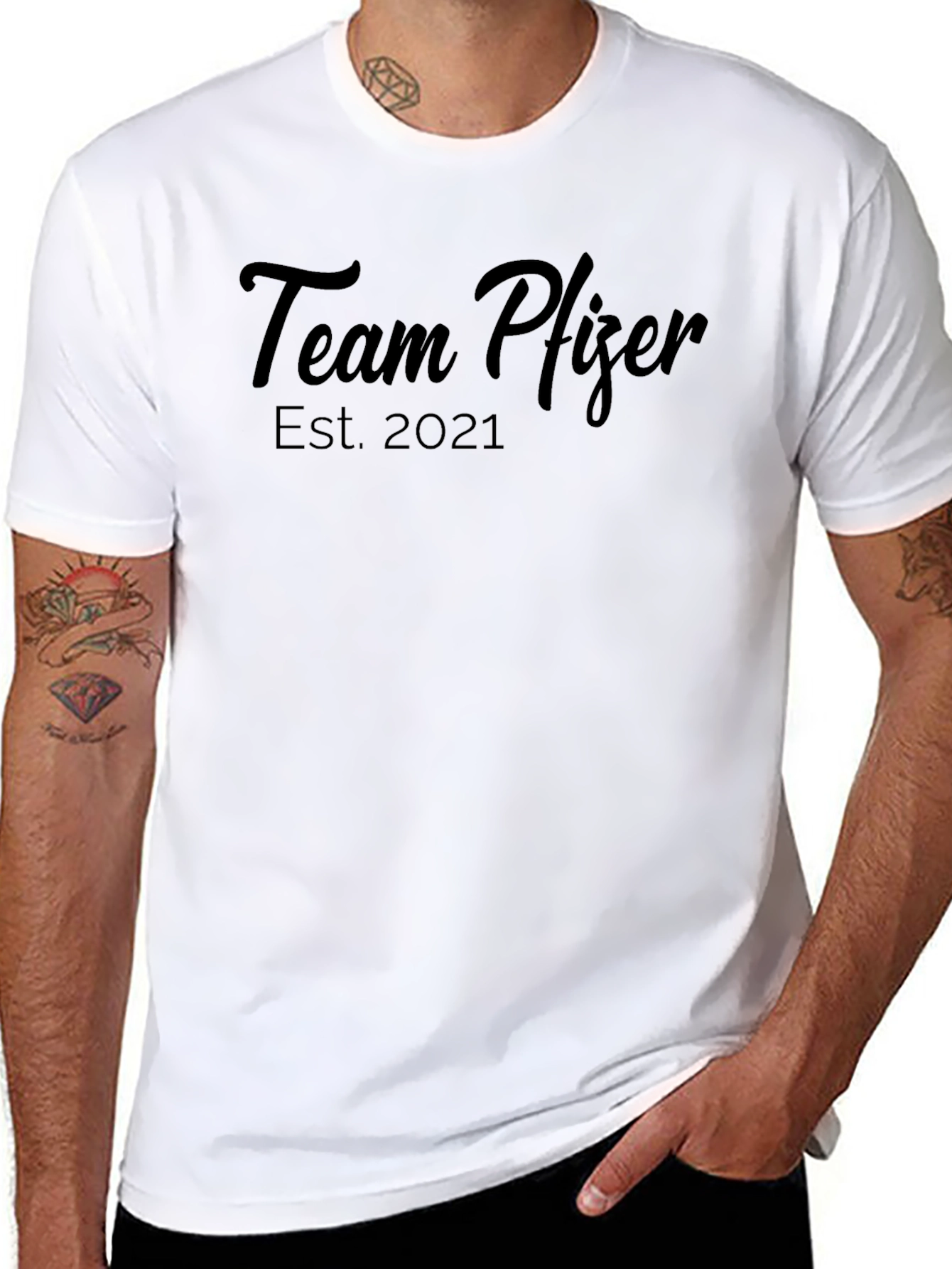 Team Pfizer Est. 2021 Black T-Shirt