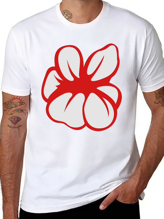 Bold Flower Graphic Tee - Casual Black T-Shirt