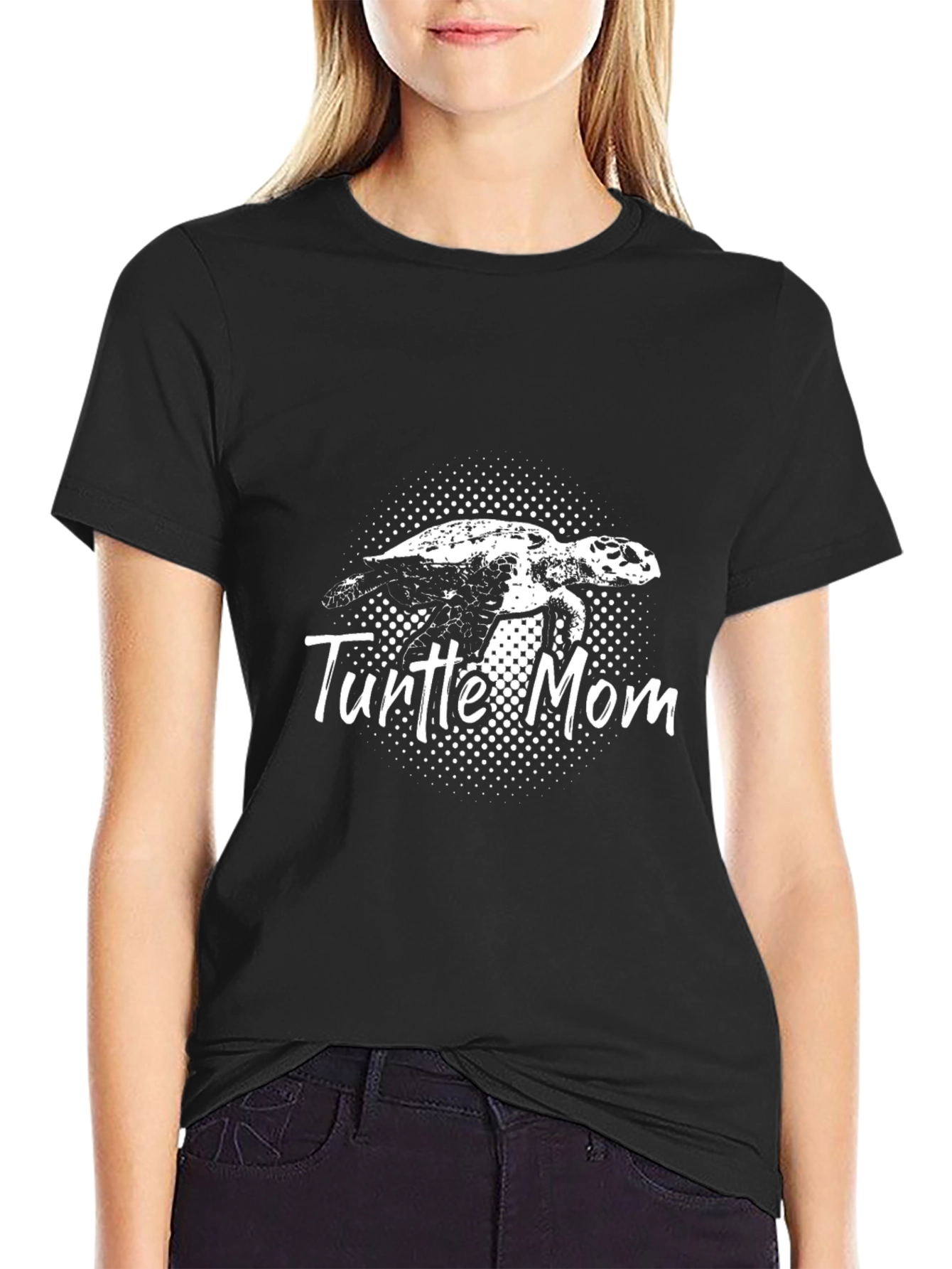 Turtle Mom T-Shirt - Black