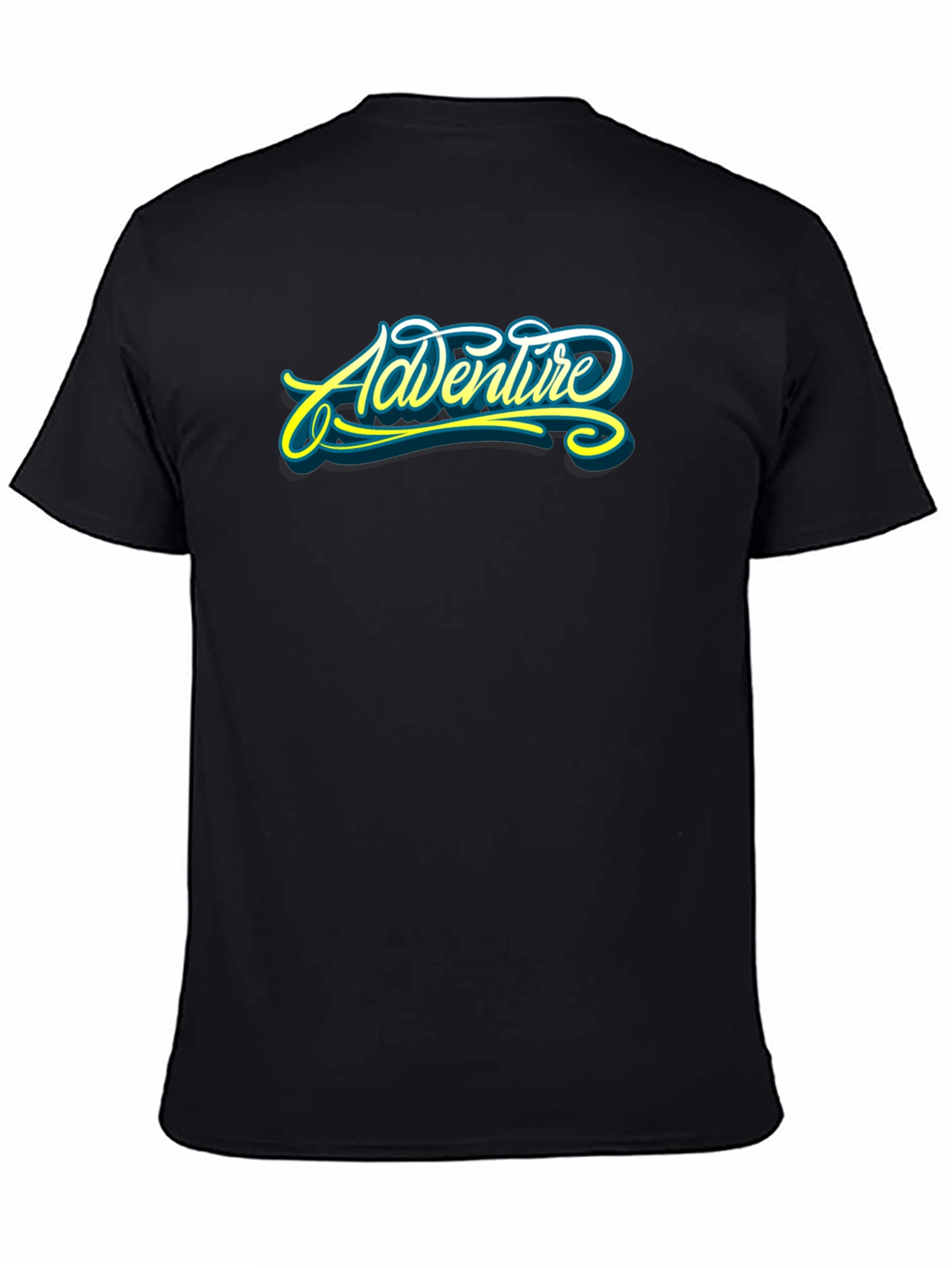 Adventure Graphic Print Black T-Shirt