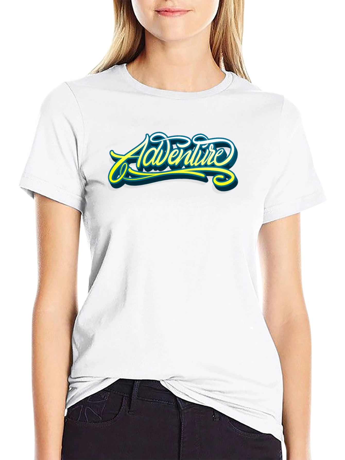 Adventure Graphic Print Black T-Shirt