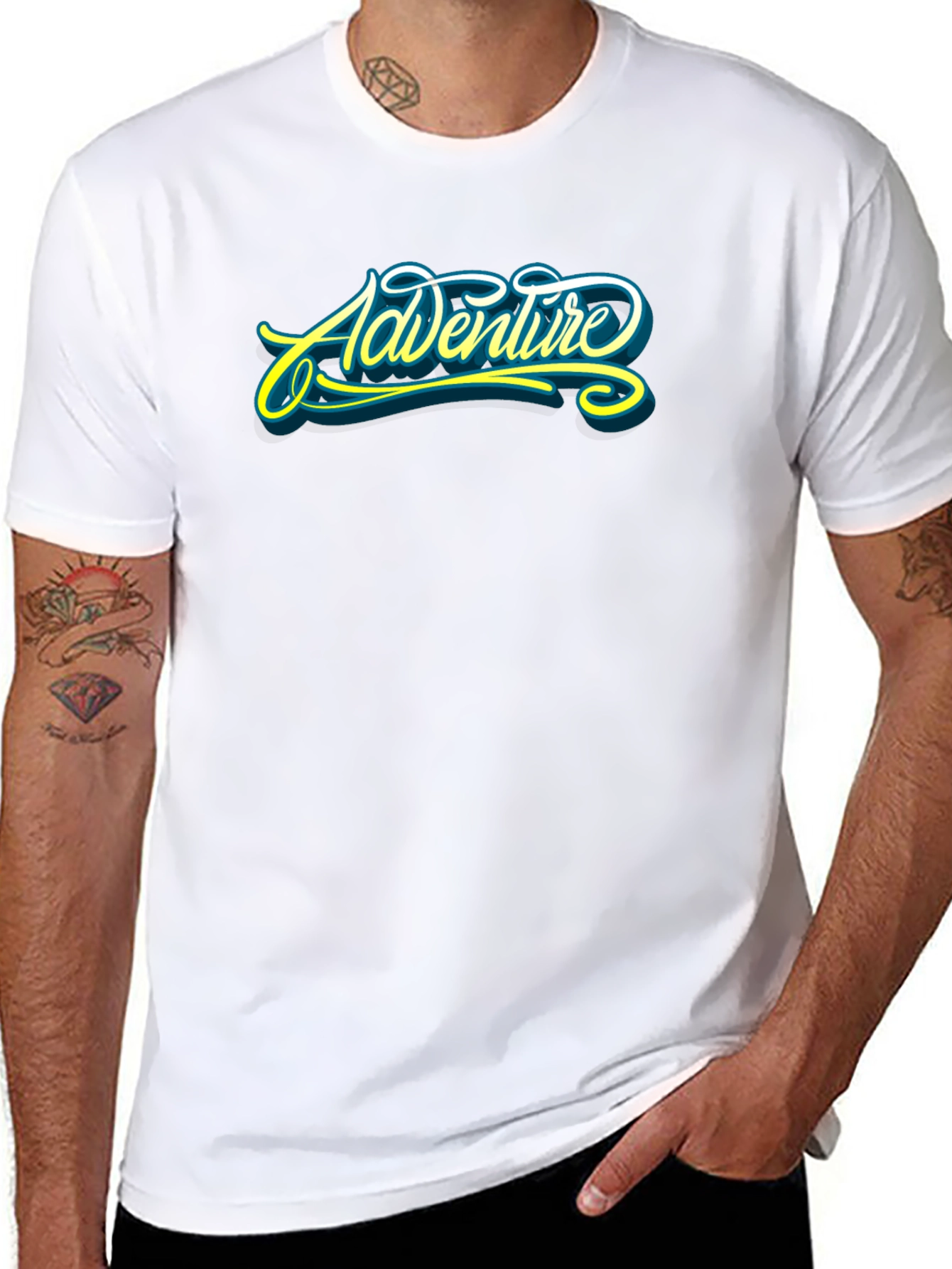 Adventure Graphic Print Black T-Shirt