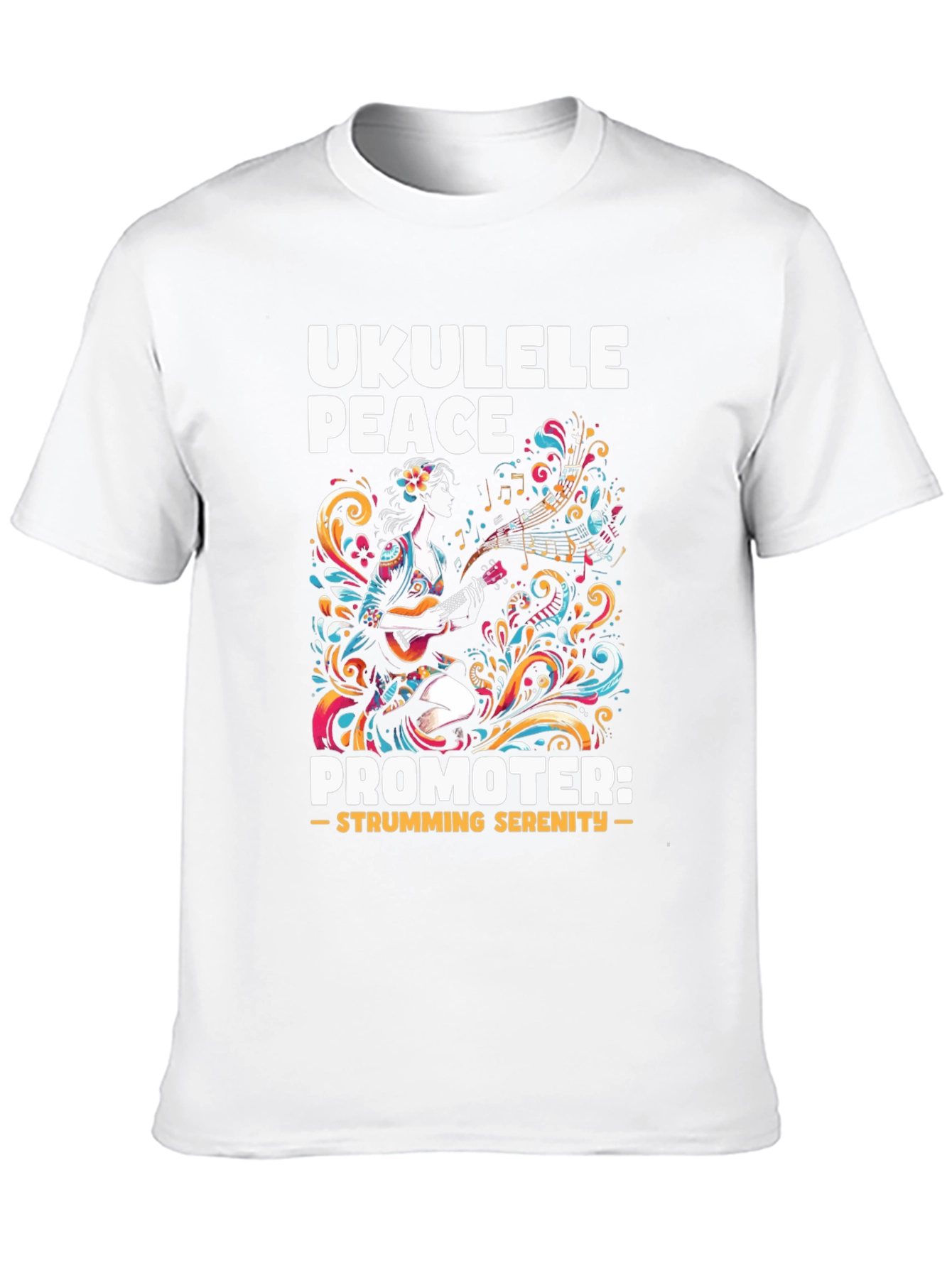 Ukulele Peace Promoter Black T-Shirt