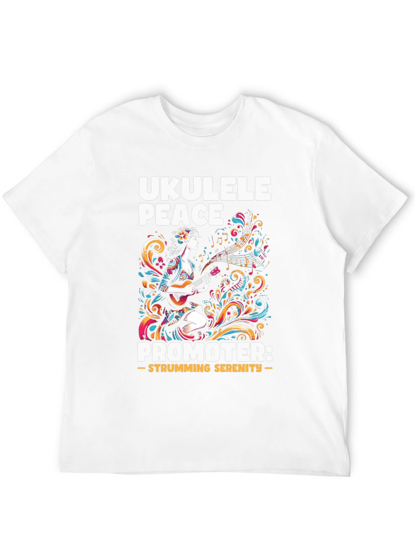 Ukulele Peace Promoter Black T-Shirt