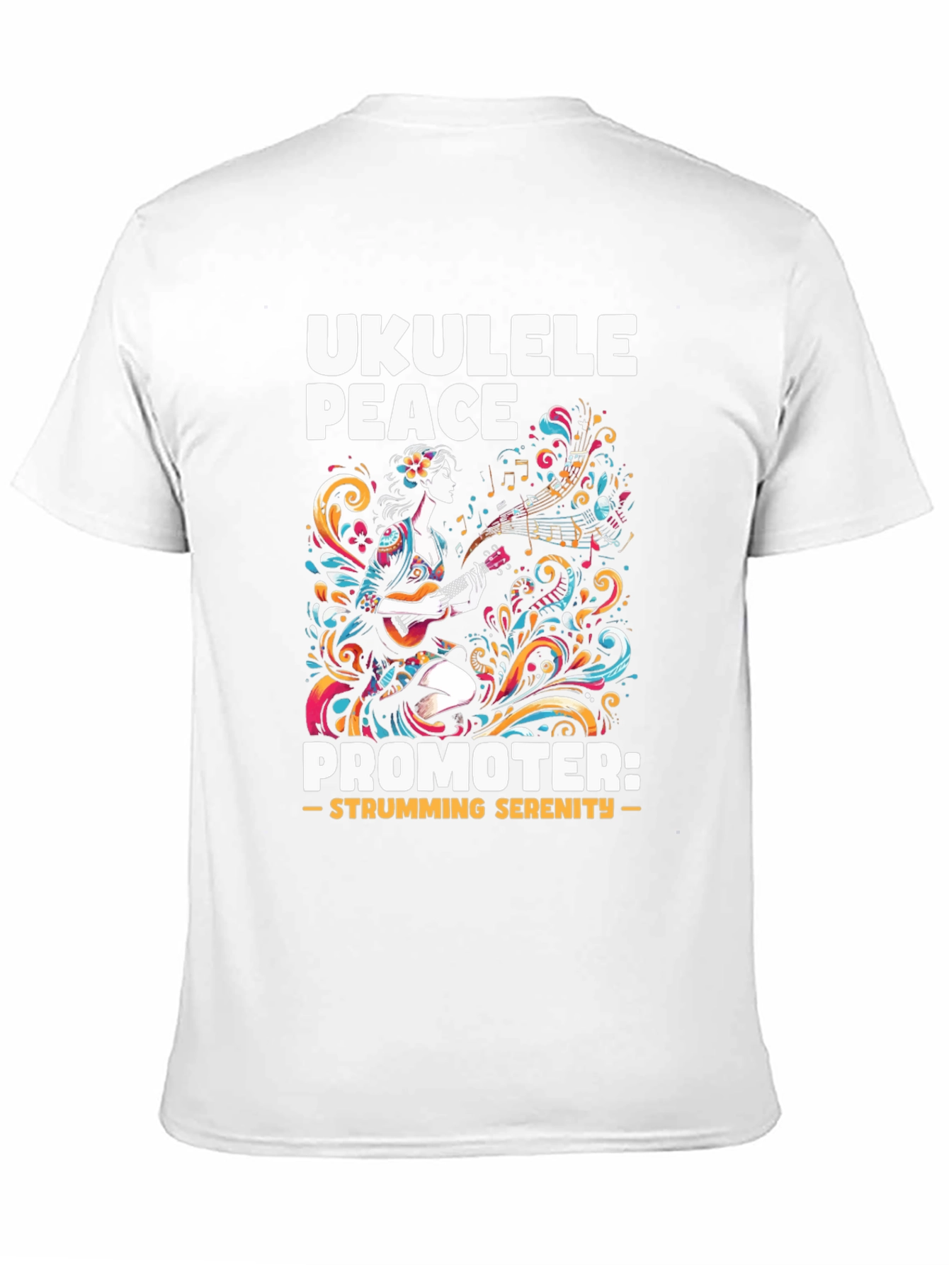 Ukulele Peace Promoter Black T-Shirt