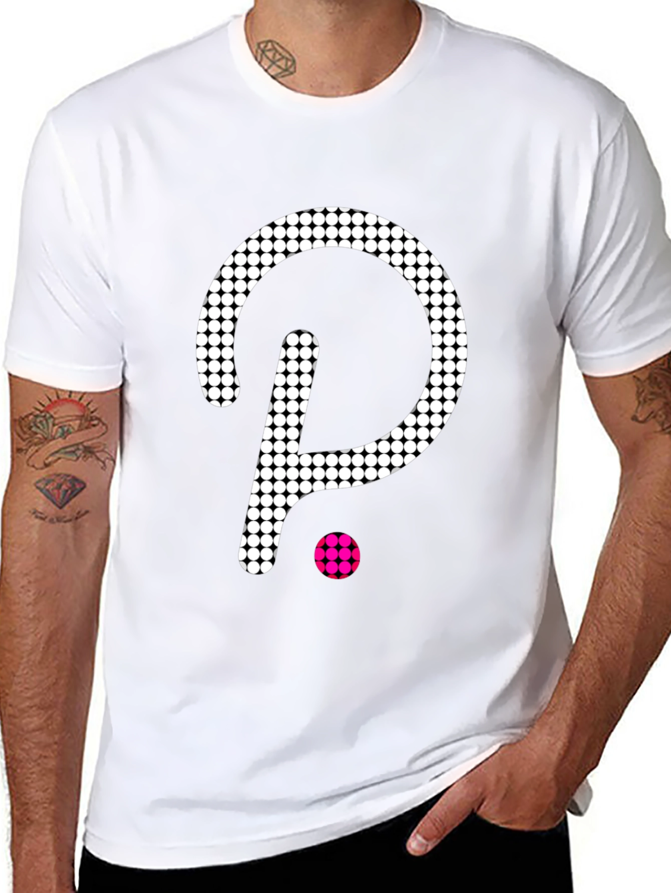 Dotted Logo Black T-Shirt