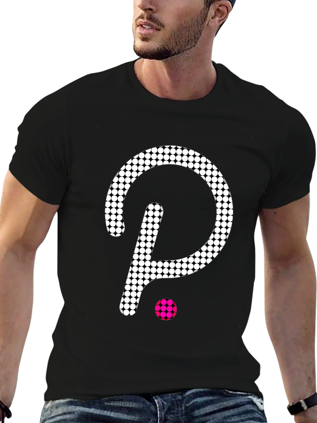 Dotted Logo Black T-Shirt