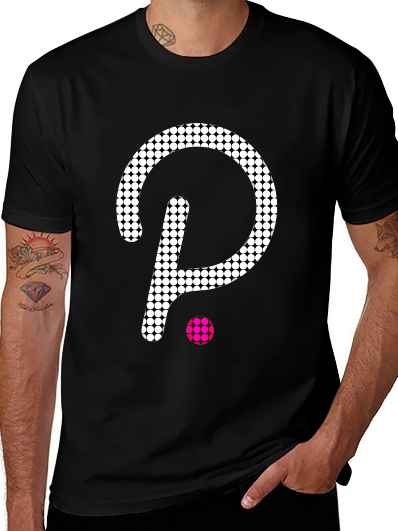 Dotted Logo Black T-Shirt