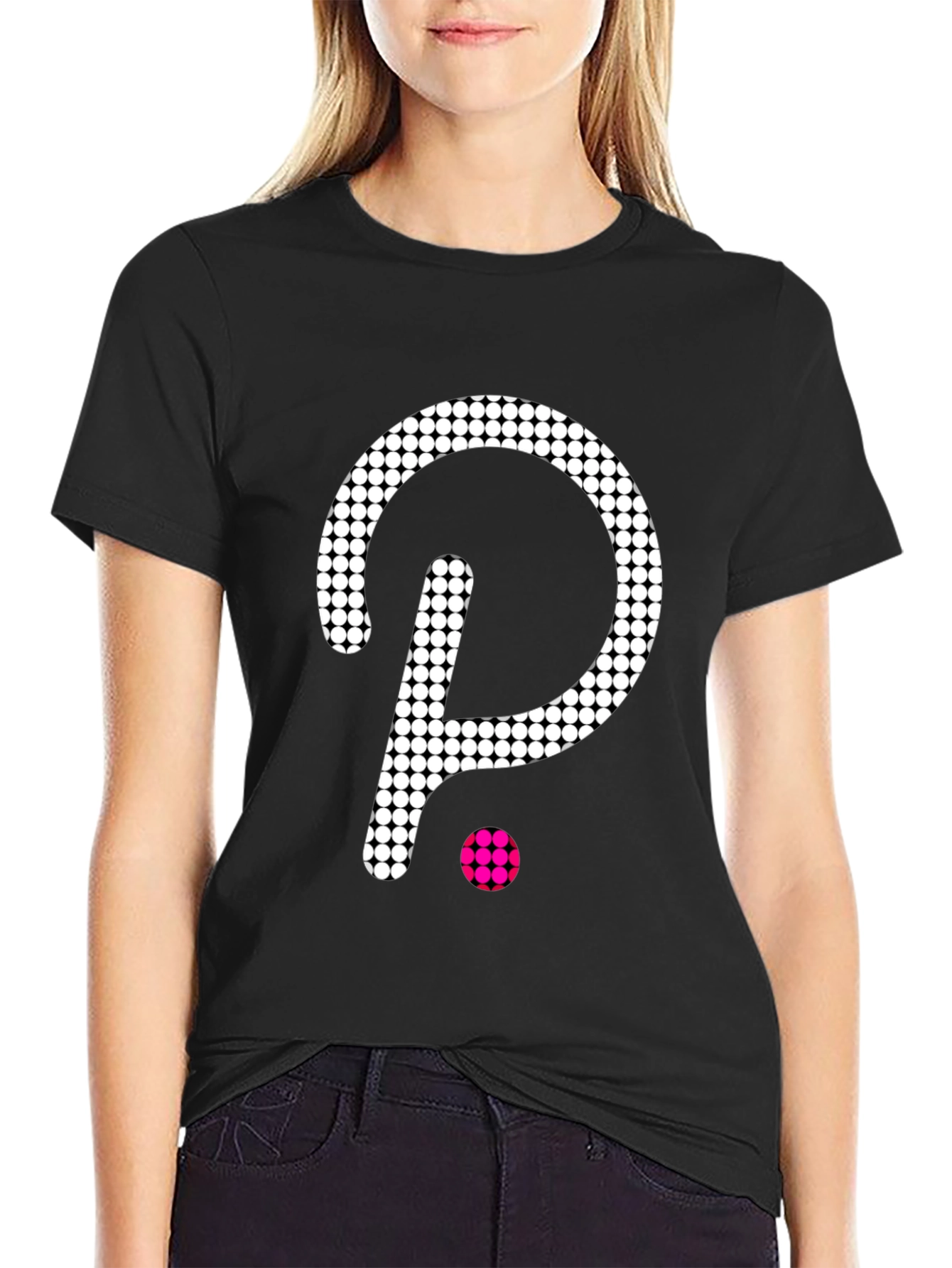 Dotted Logo Black T-Shirt