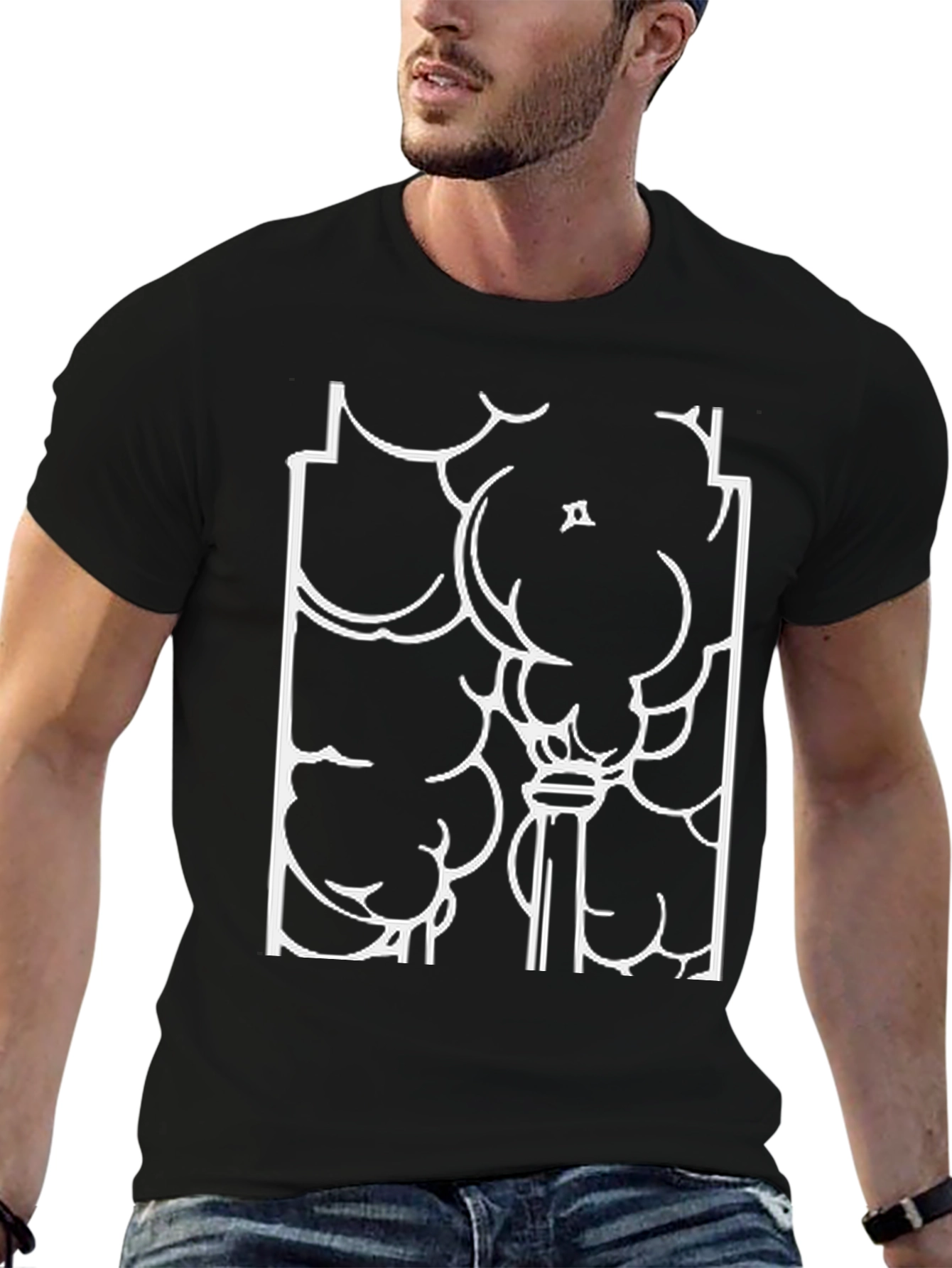 Abstract Cloud Tower Graphic Tee