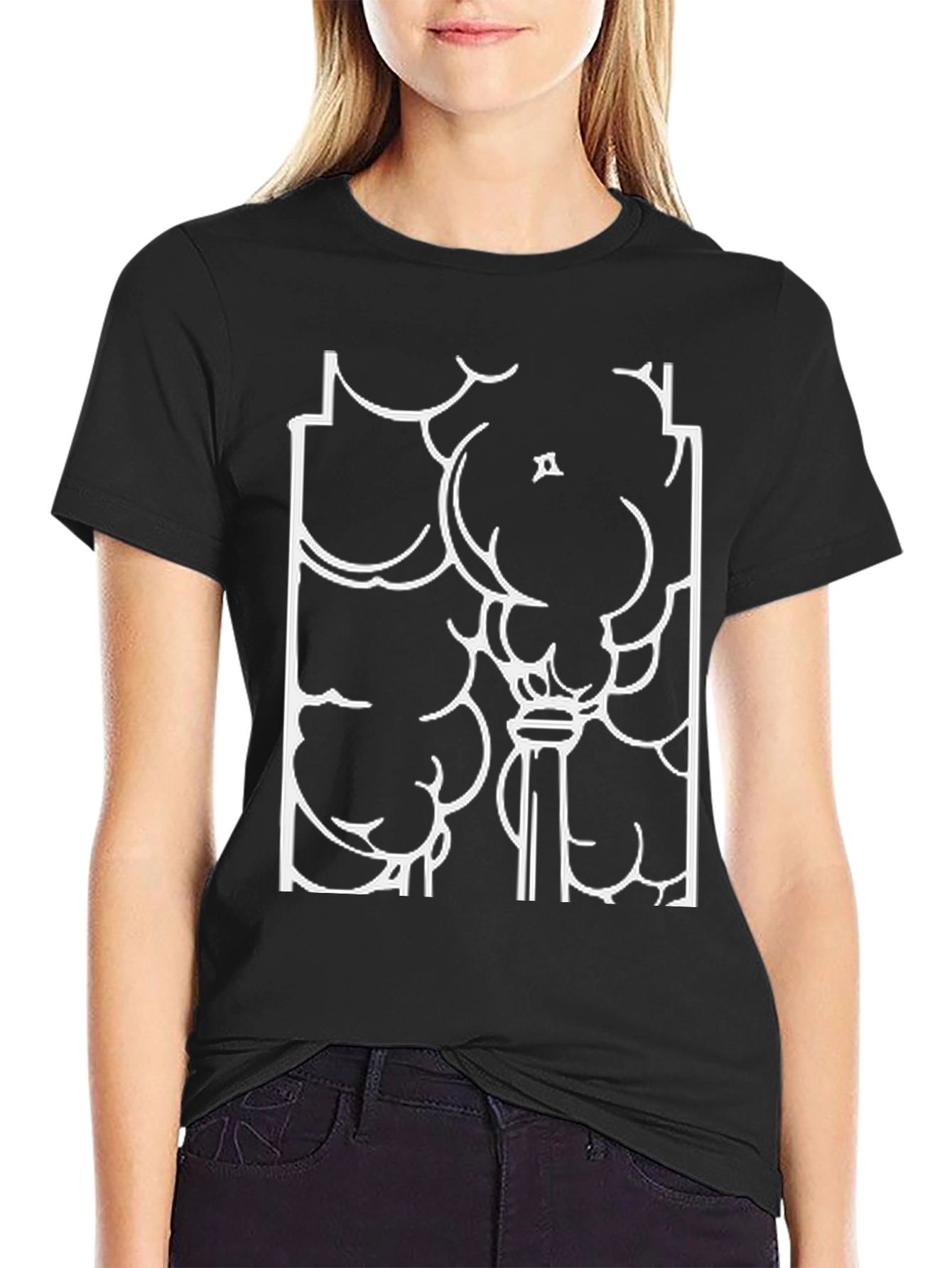 Abstract Cloud Tower Graphic Tee