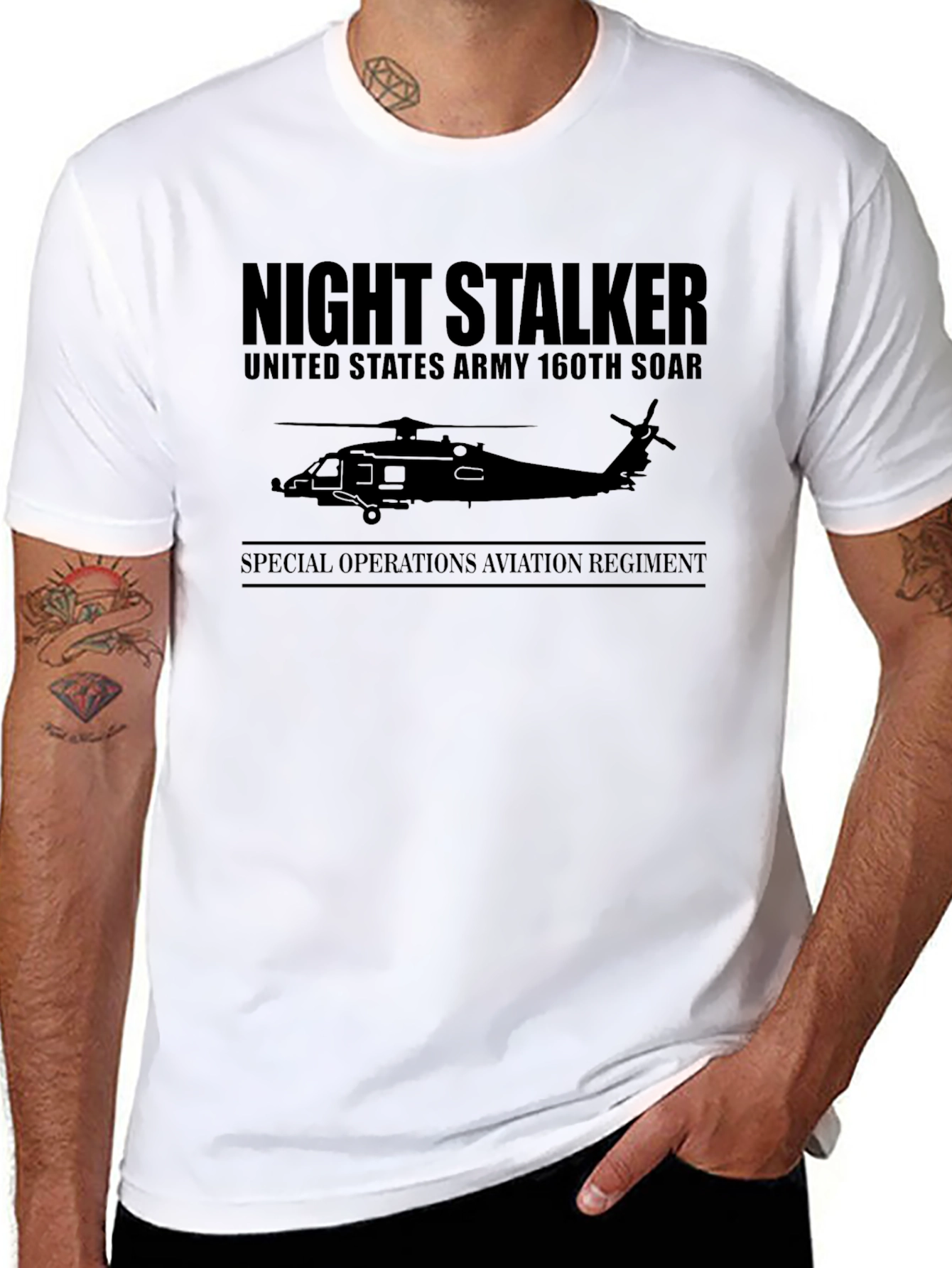 Night Stalker Military Graphic T-Shirt