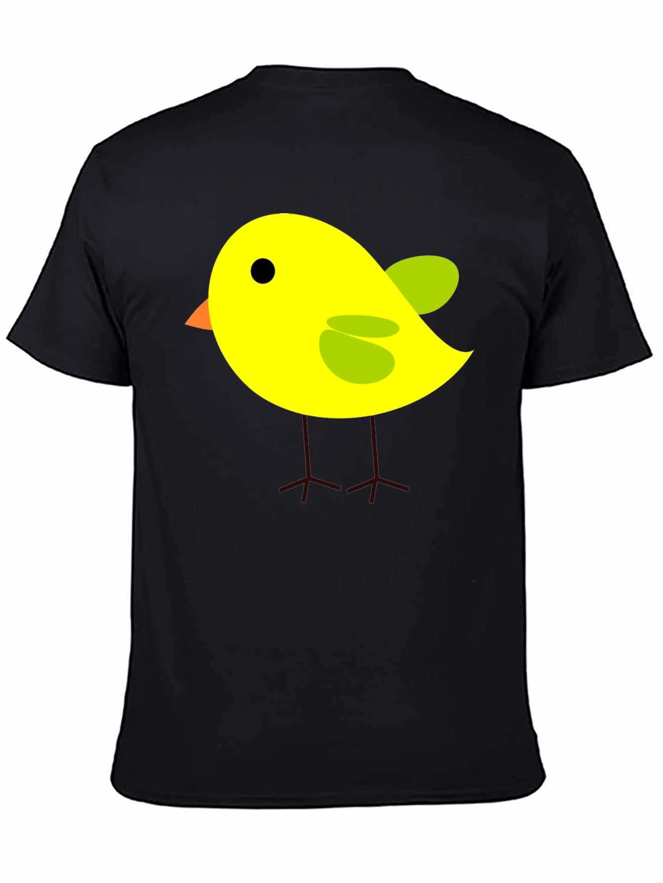 Cute Cartoon Bird T-Shirt - Black