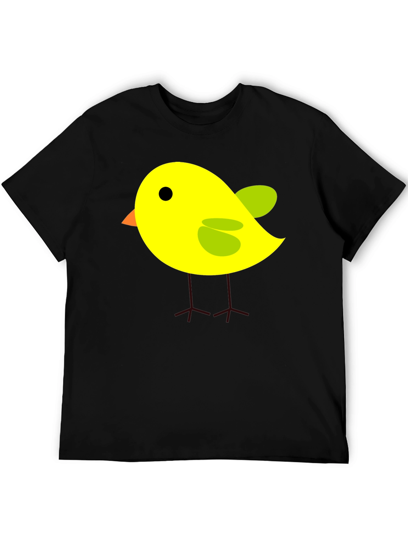 Cute Cartoon Bird T-Shirt - Black