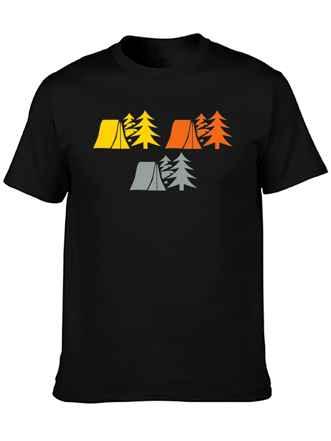 Camping Tents & Trees Graphic Tee - Adventure Awaits!