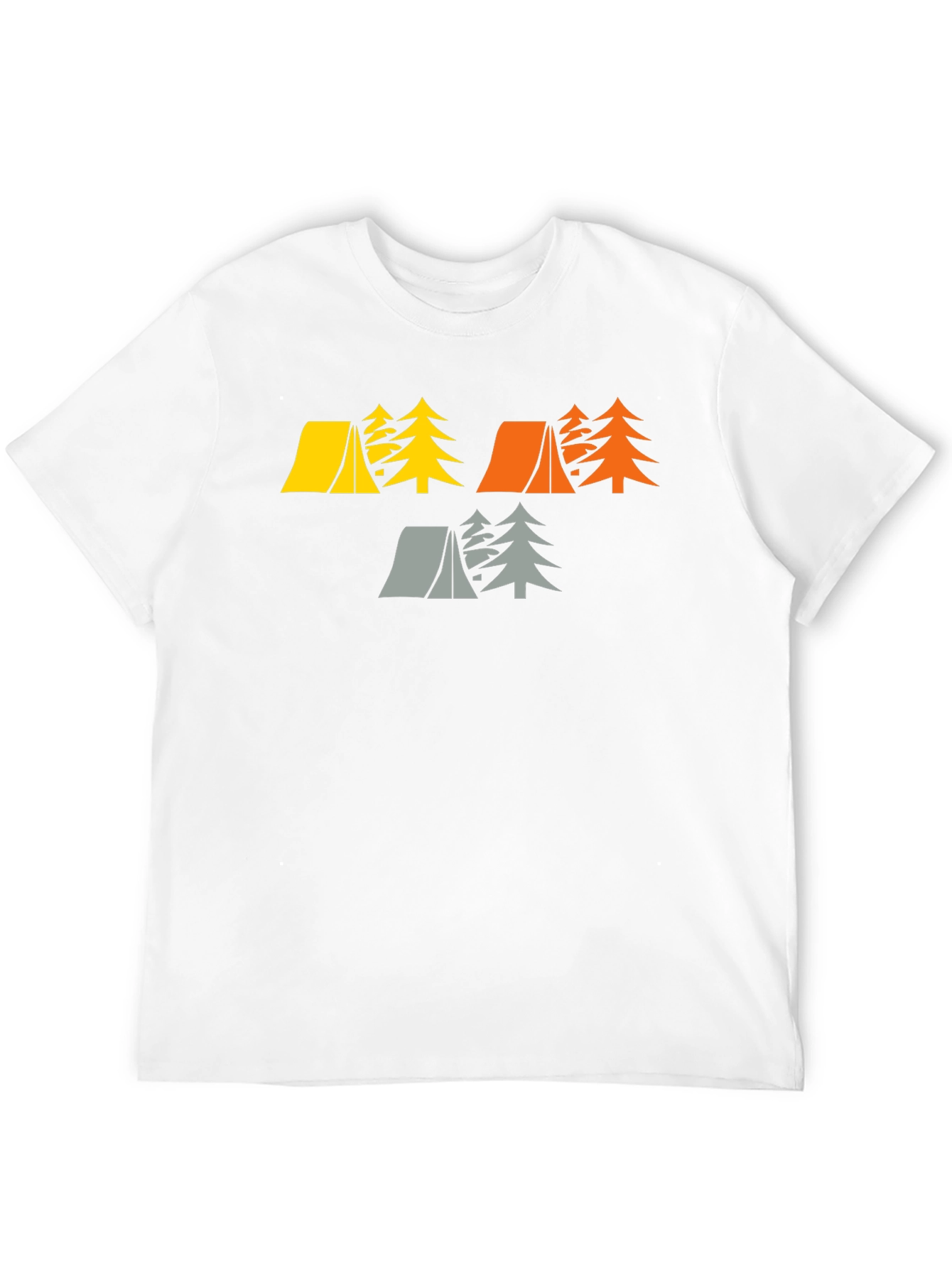 Camping Tents & Trees Graphic Tee - Adventure Awaits!