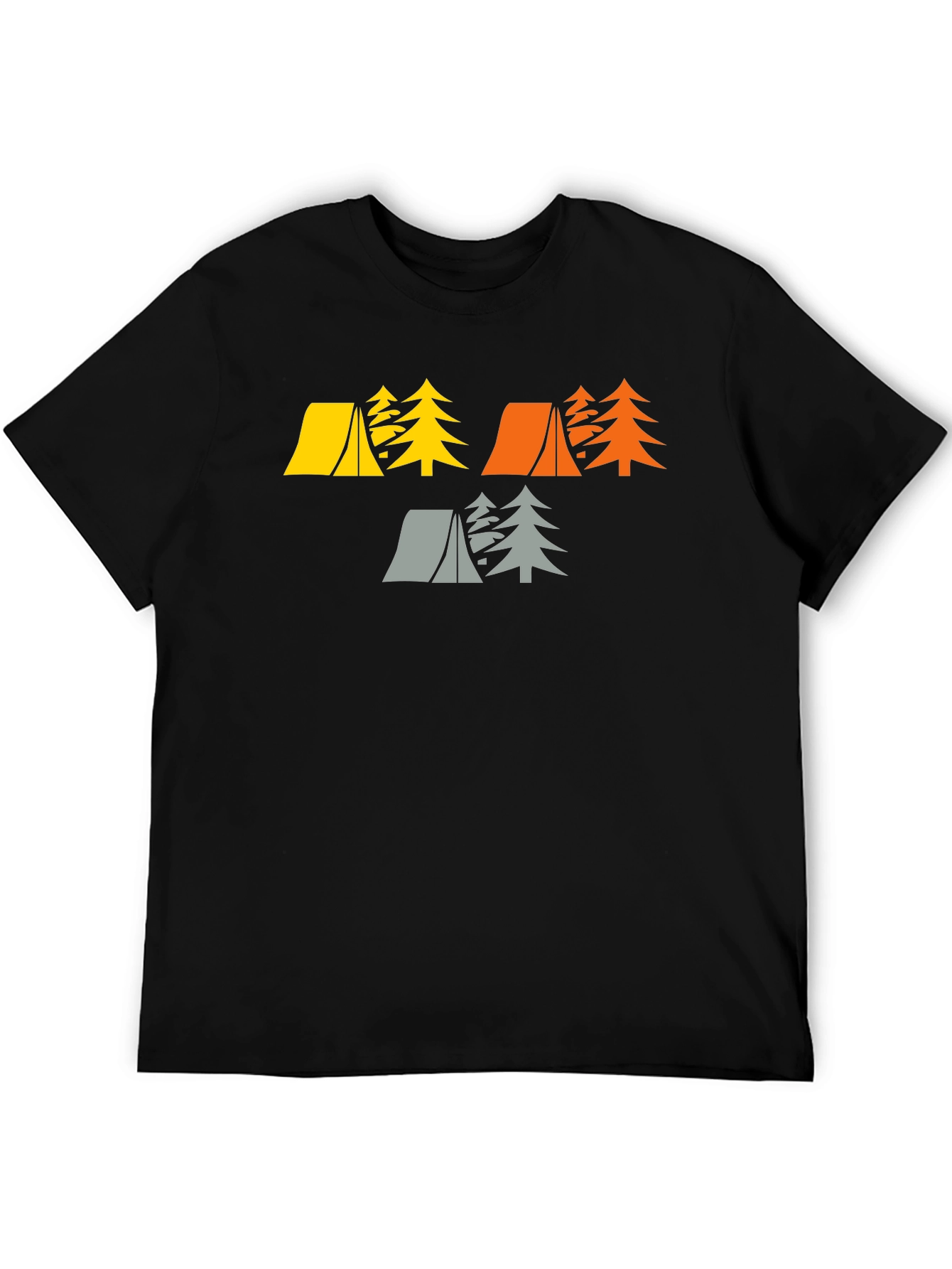 Camping Tents & Trees Graphic Tee - Adventure Awaits!