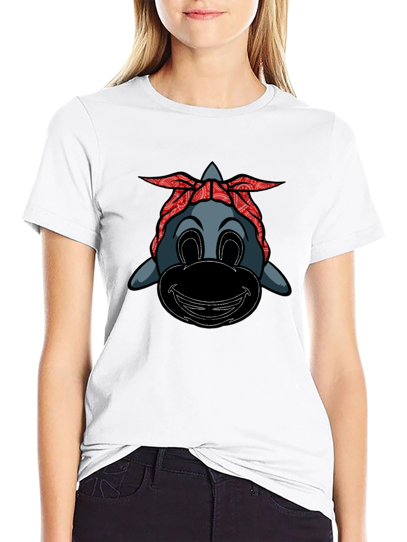 Cartoon Gangster Dolphin Graphic Tee
